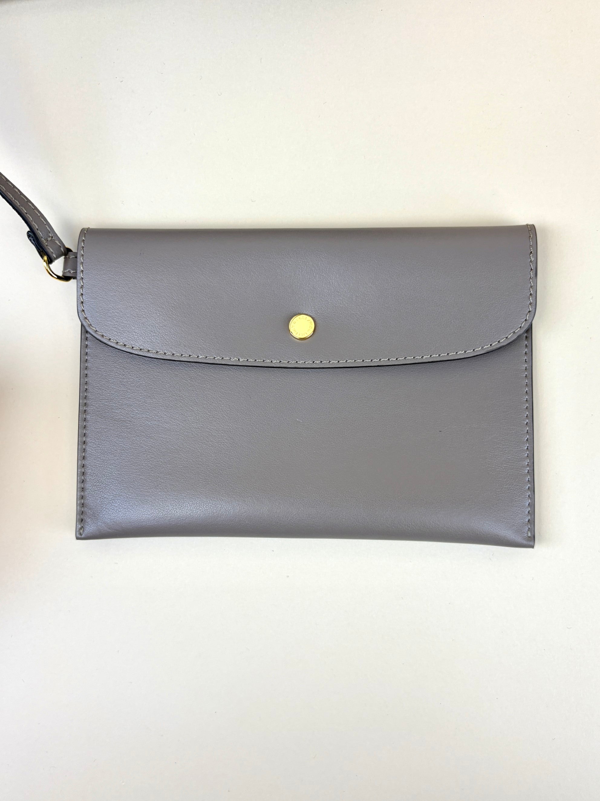 Stella Mccartney moss eco alter nappa perforated logo top handle