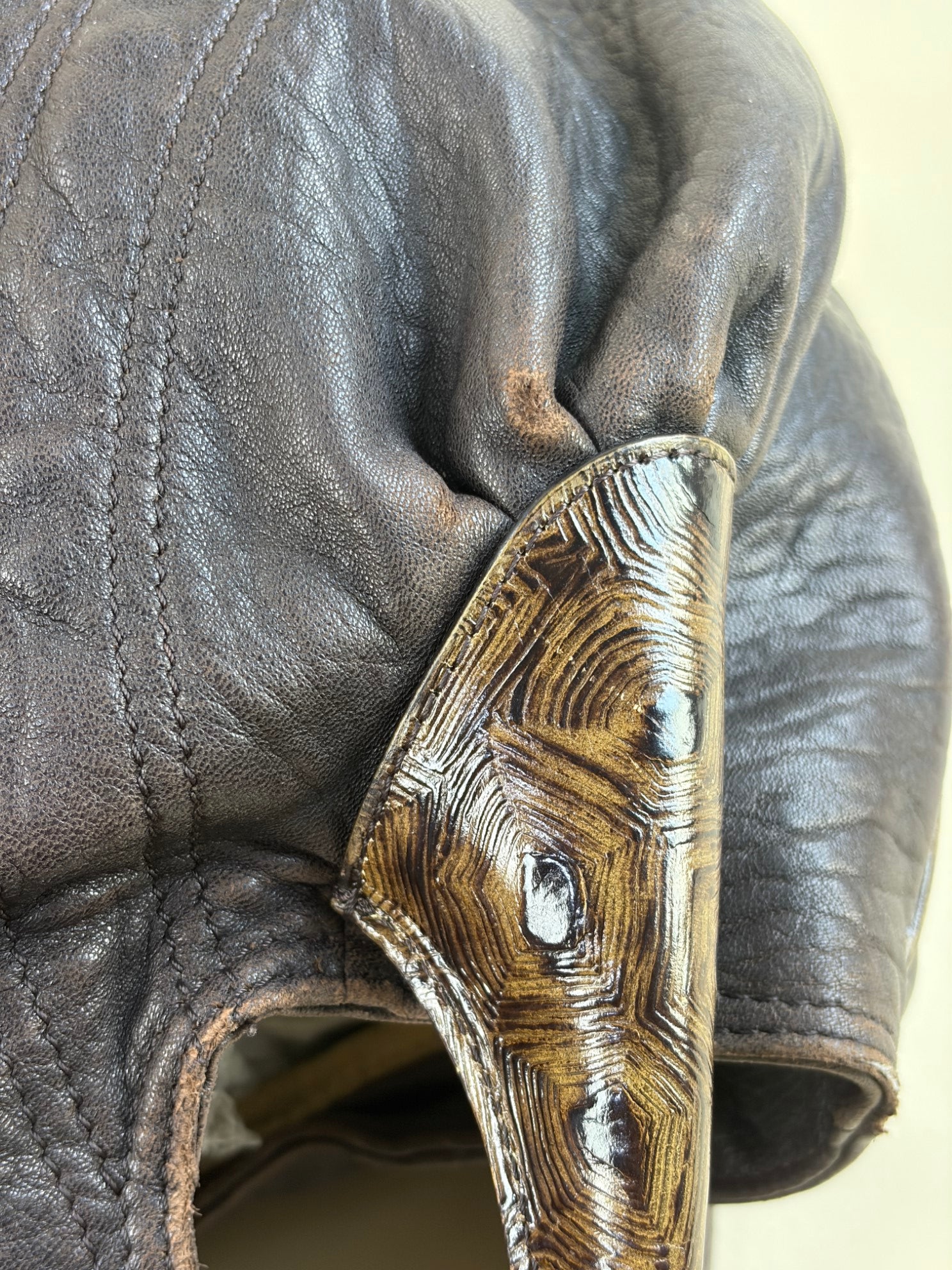 Fendi spy ff zucca and brown hobo bag