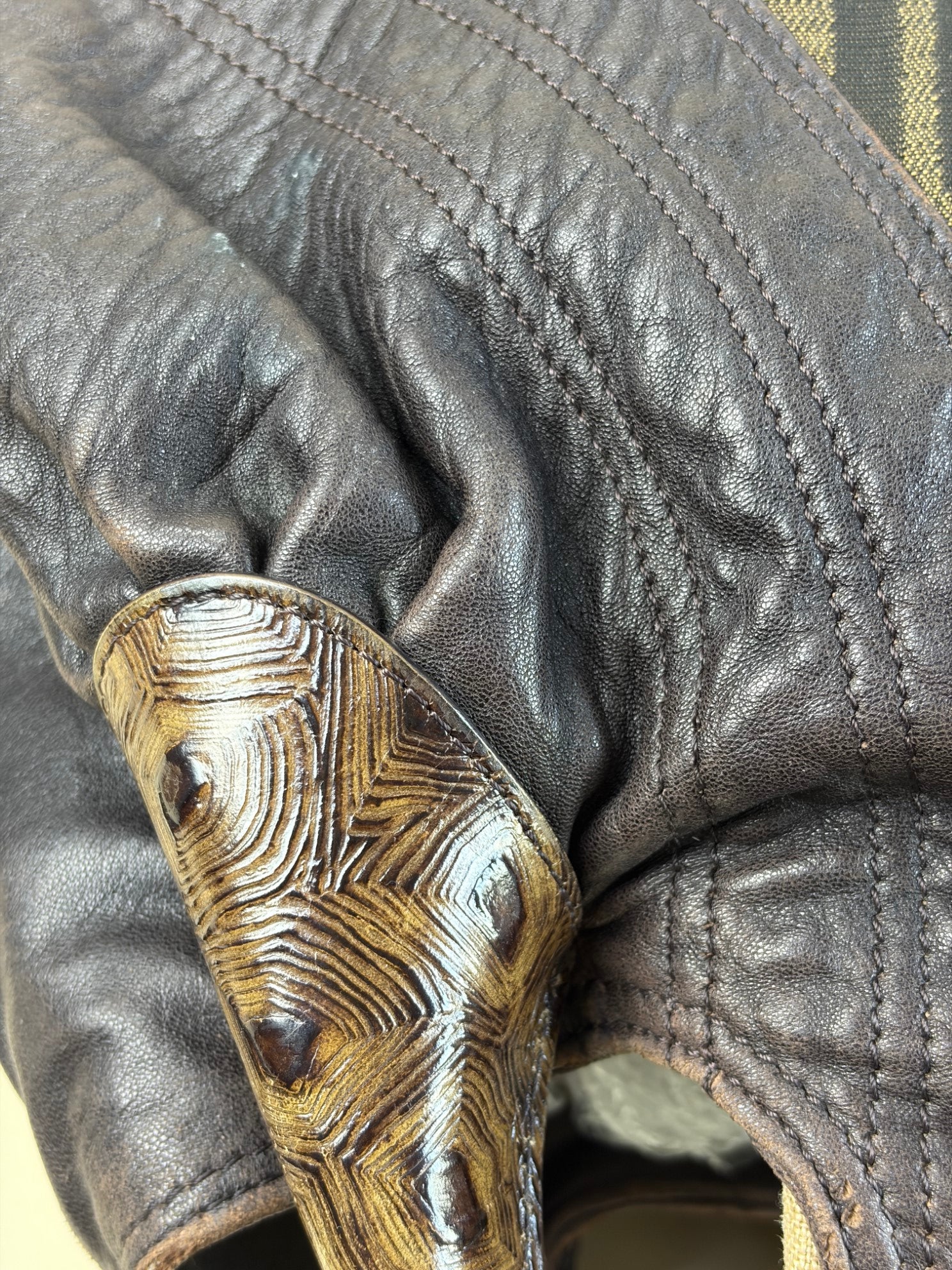 Fendi spy ff zucca and brown hobo bag