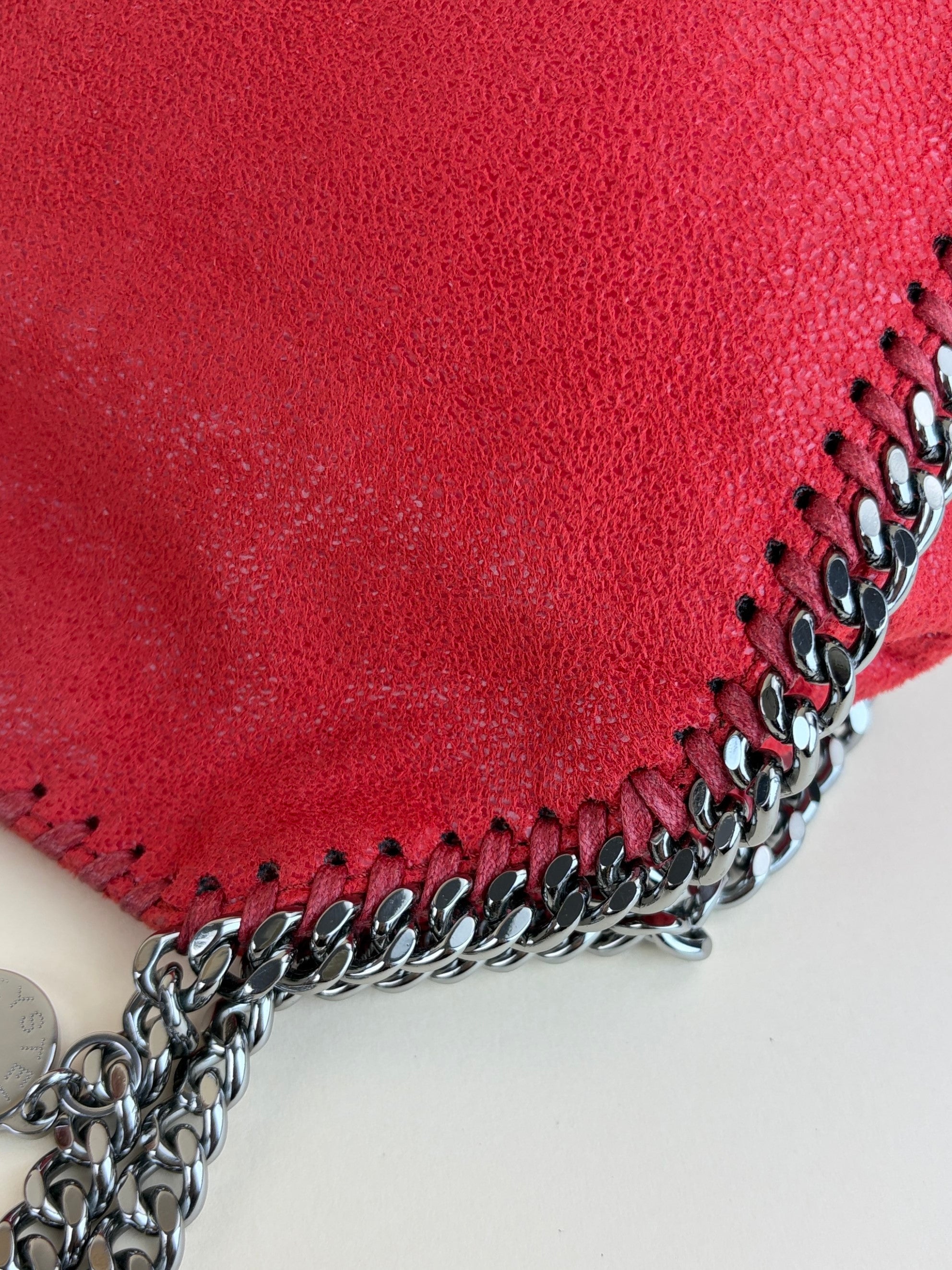 Stella McCartney red Falabella tiny tote bag