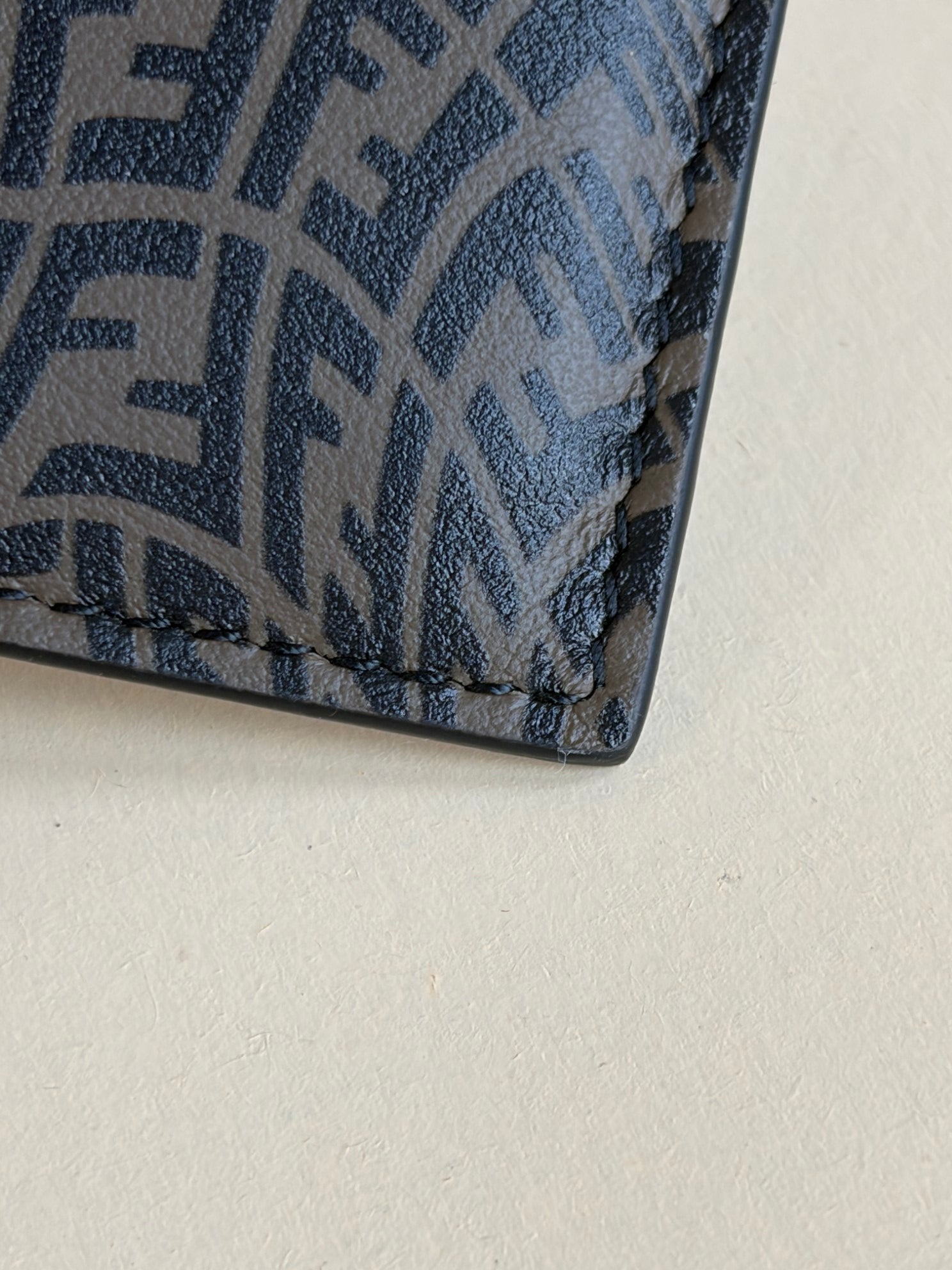 Fendi Brown FF Logo Water Vertigo Card Holder