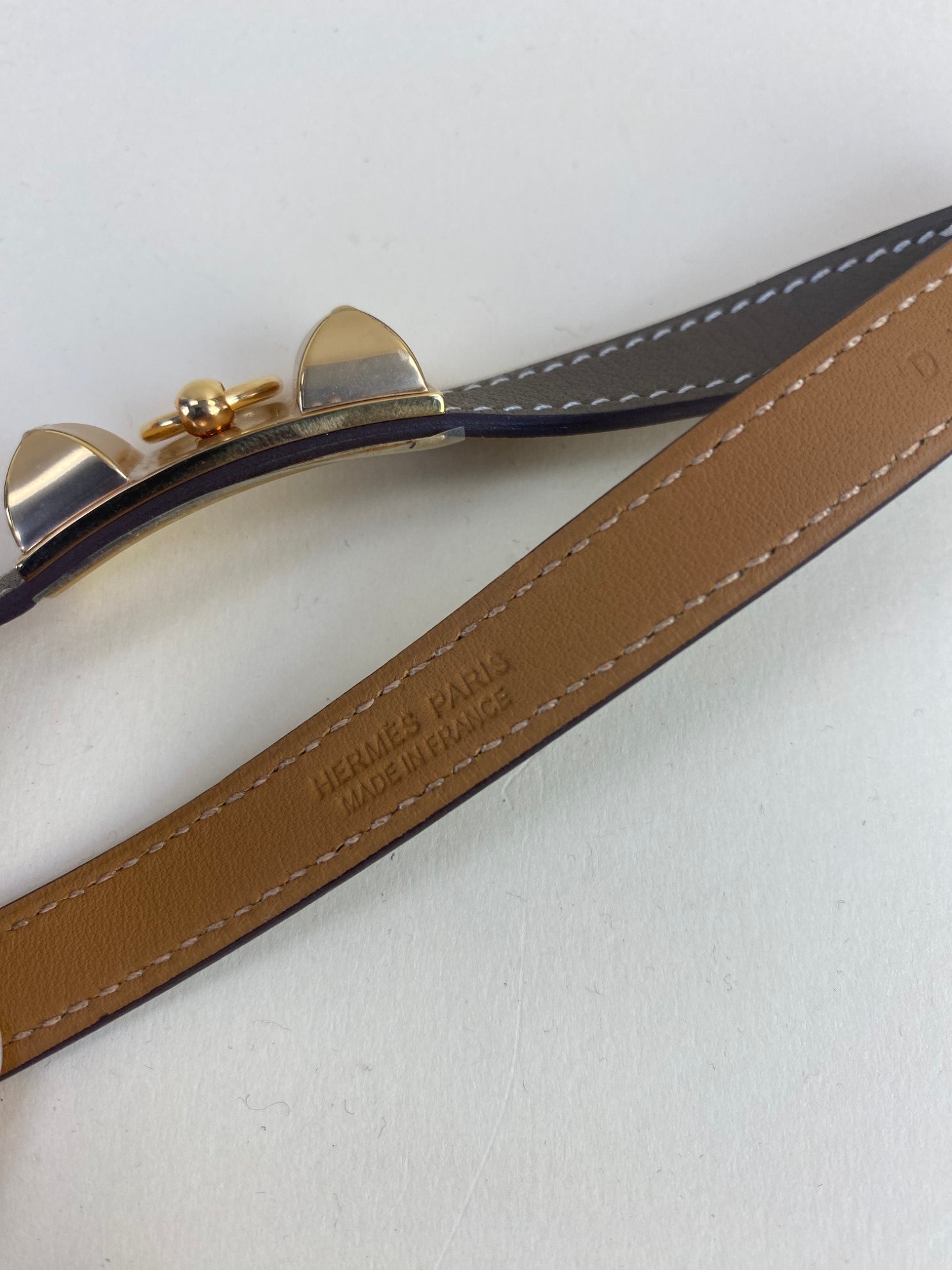 Hermes Etoupe Rivale Double Tour Bracelet