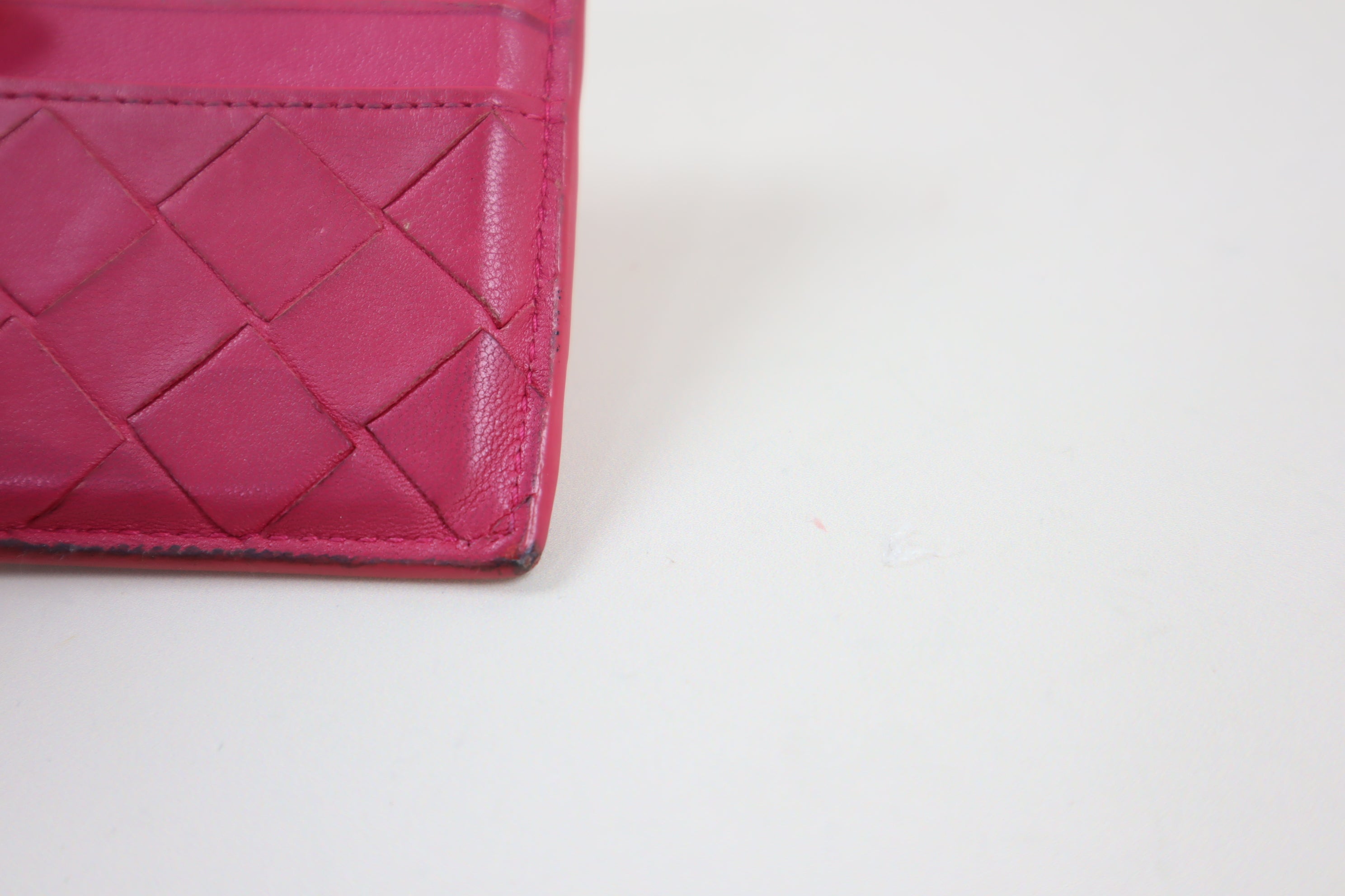 Bottega Veneta Hot Pink Card Holder