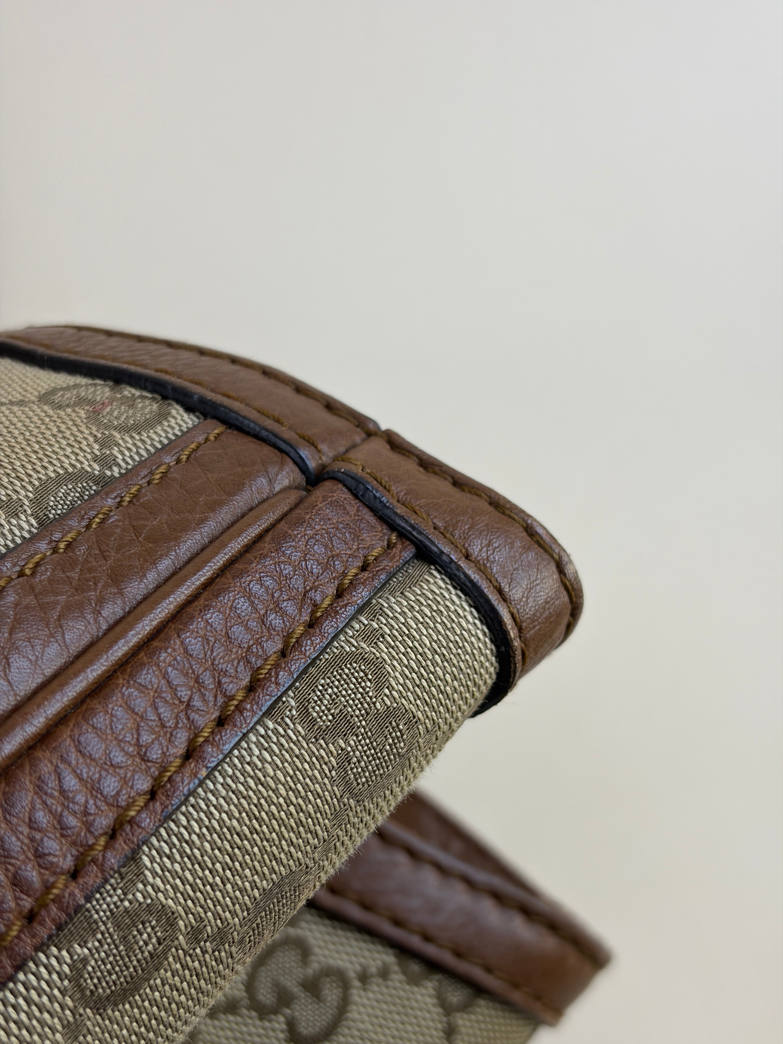 Gucci beige Bella tote bag bamboo brown leather