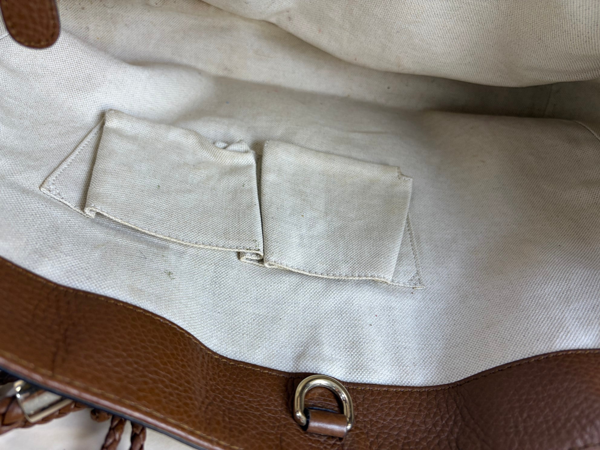 Gucci beige Bella tote bag bamboo brown leather