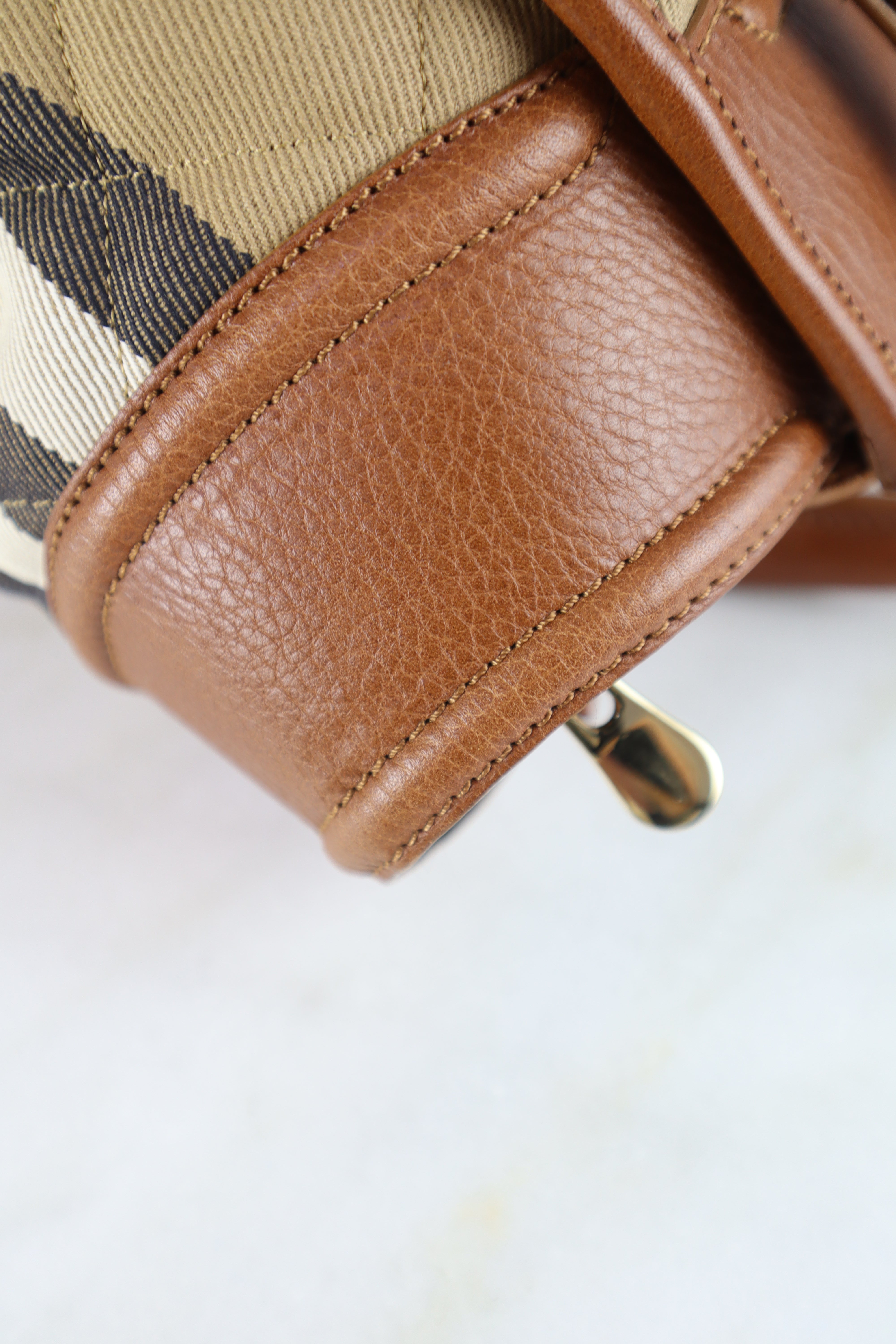 Burberry Camel House Check Shoulder Bag