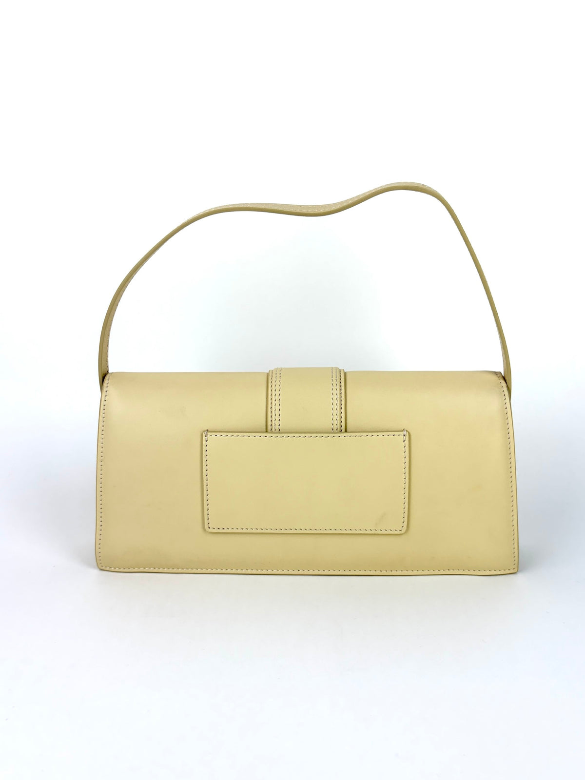 JACQUEMUS ivory the long bambino flap shoulder bag