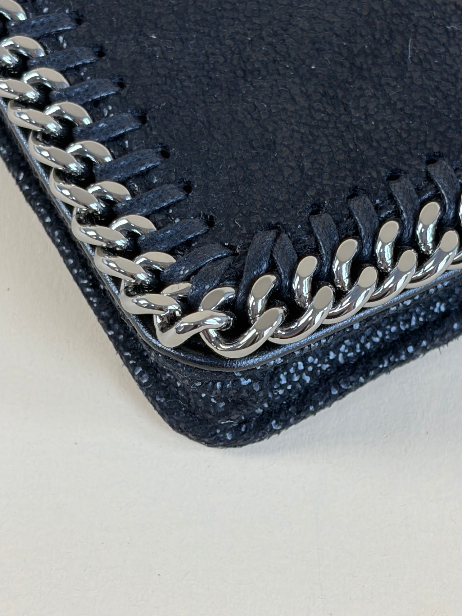 Stella Mccartney Black Falabella Small Flap Wallet
