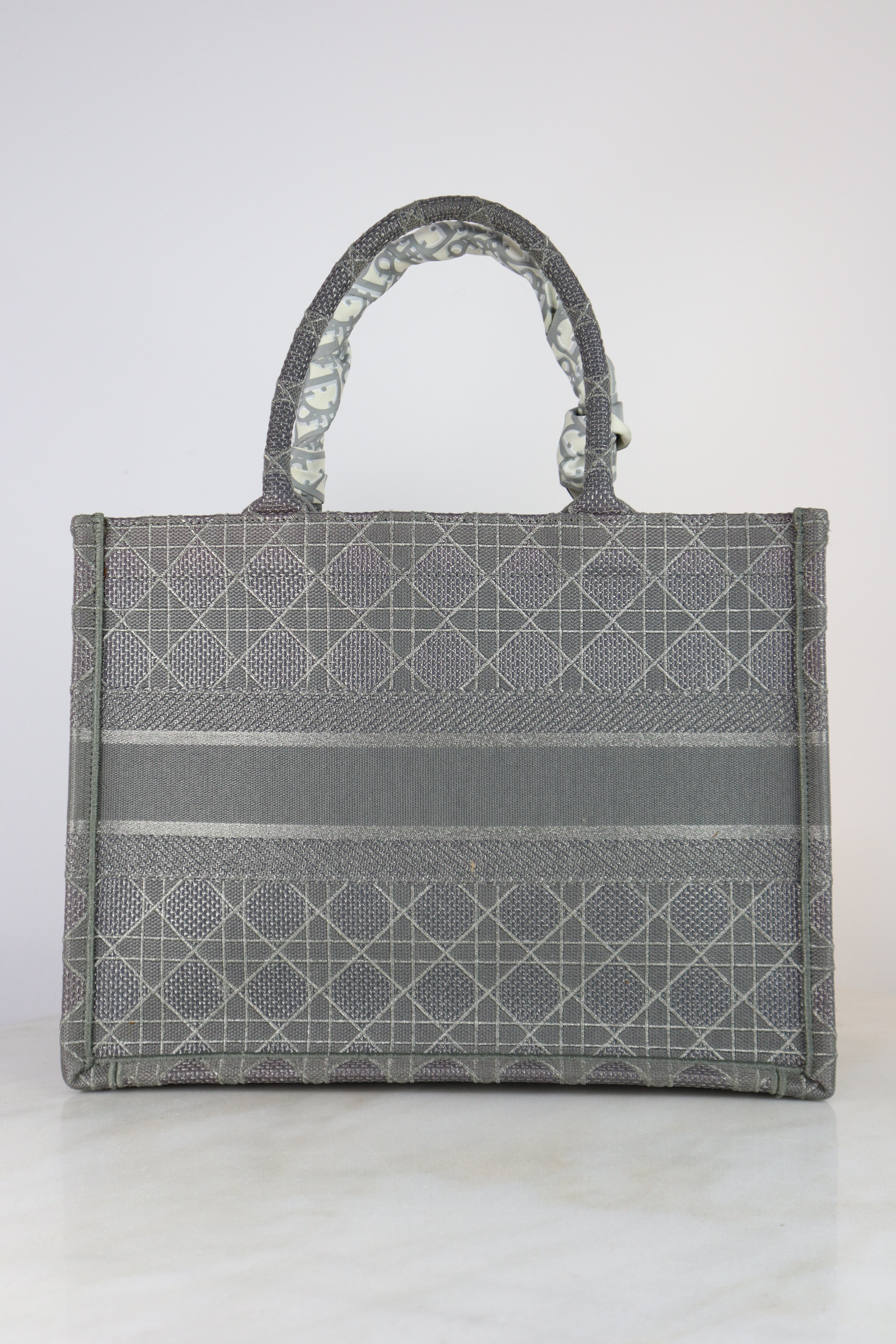 Christian Dior Grey Book Tote Medium Bag