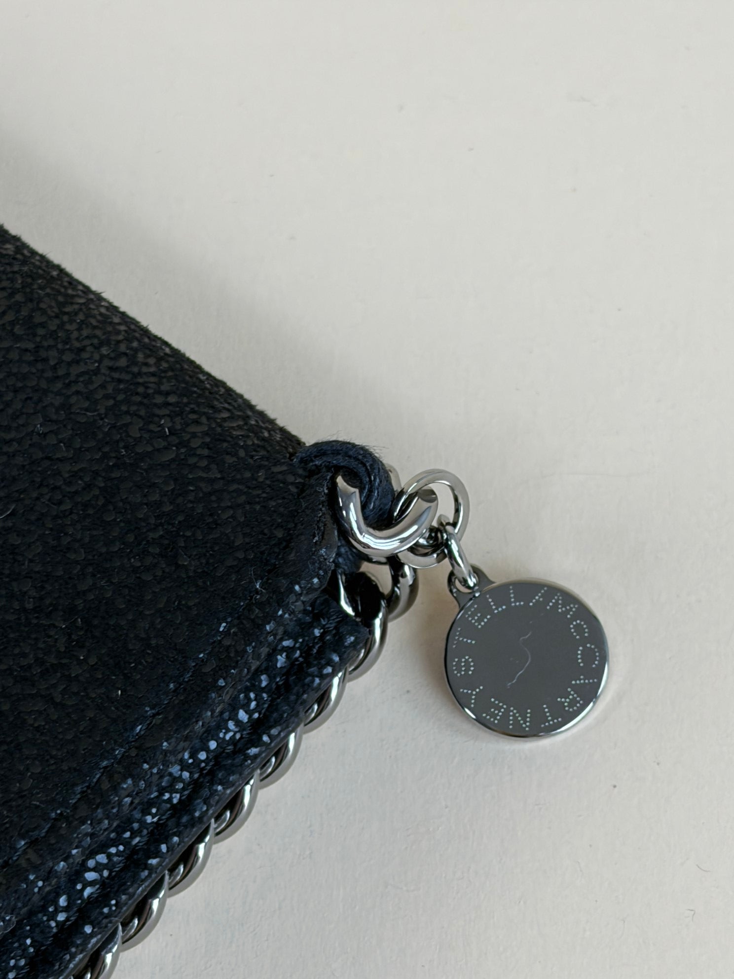 Stella Mccartney Black Falabella Small Flap Wallet