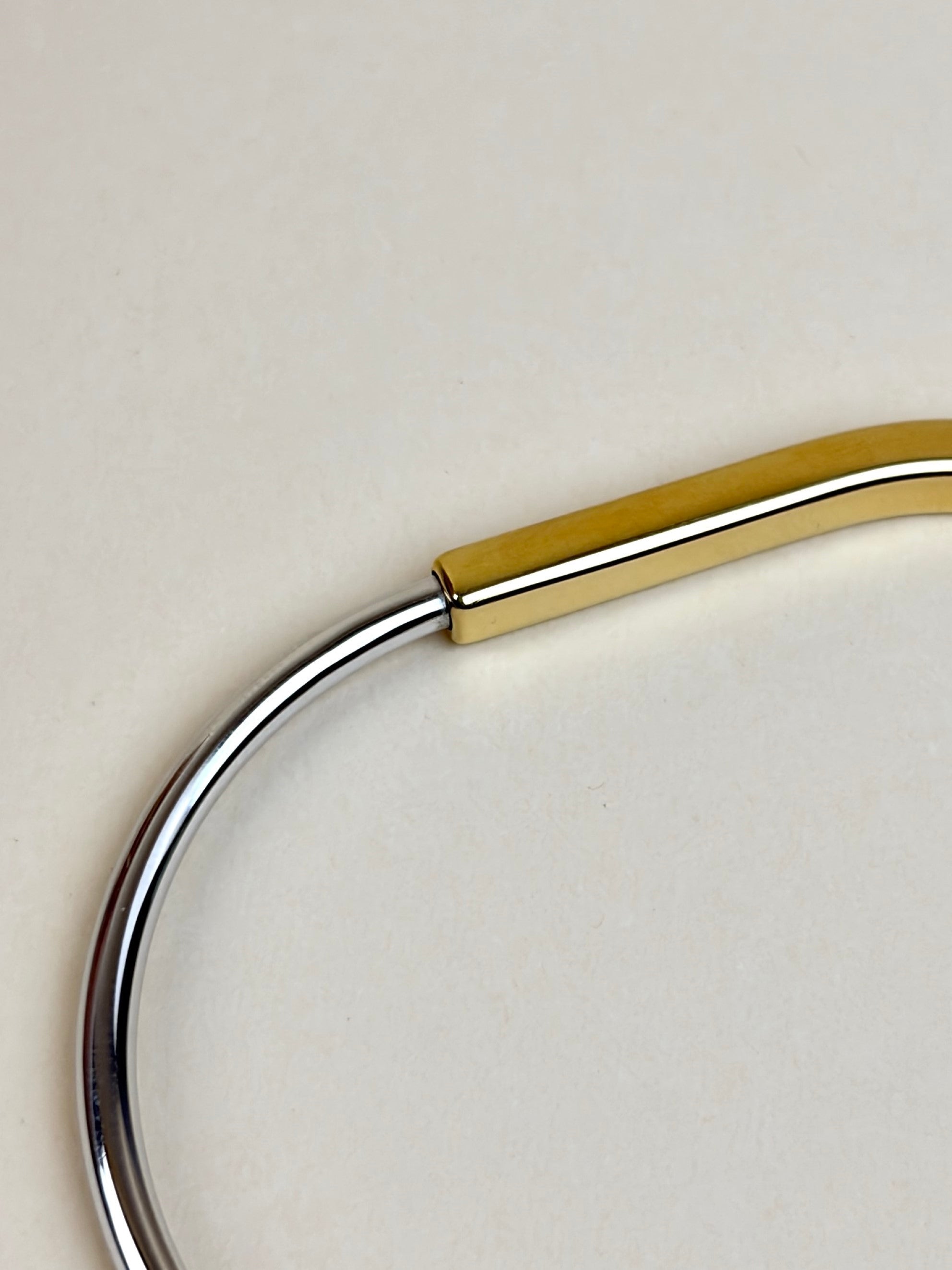 Tiffany & Co 18Klock narrow bangle yellow and white gold bracelet