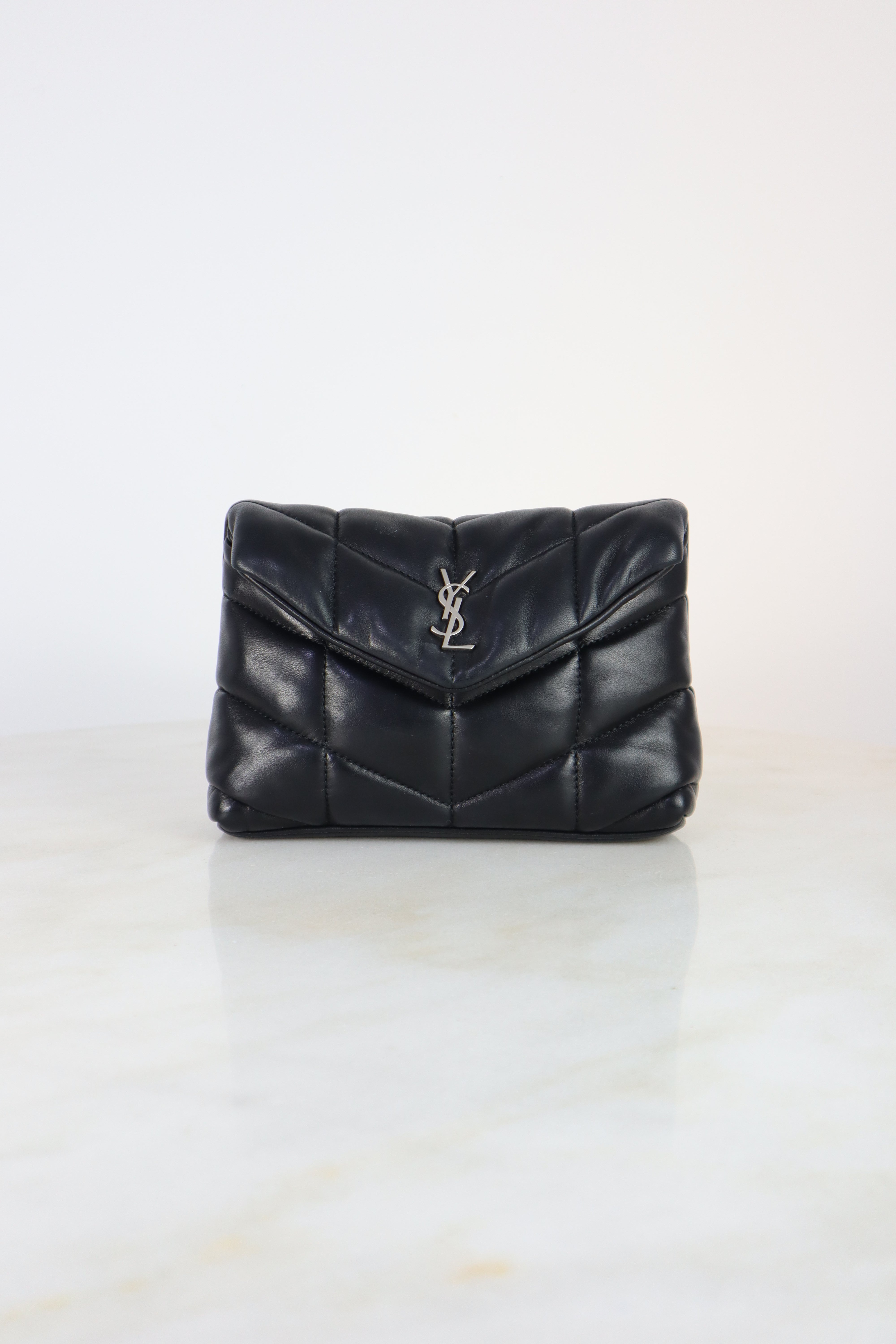 YSL Black Buffer Clutch