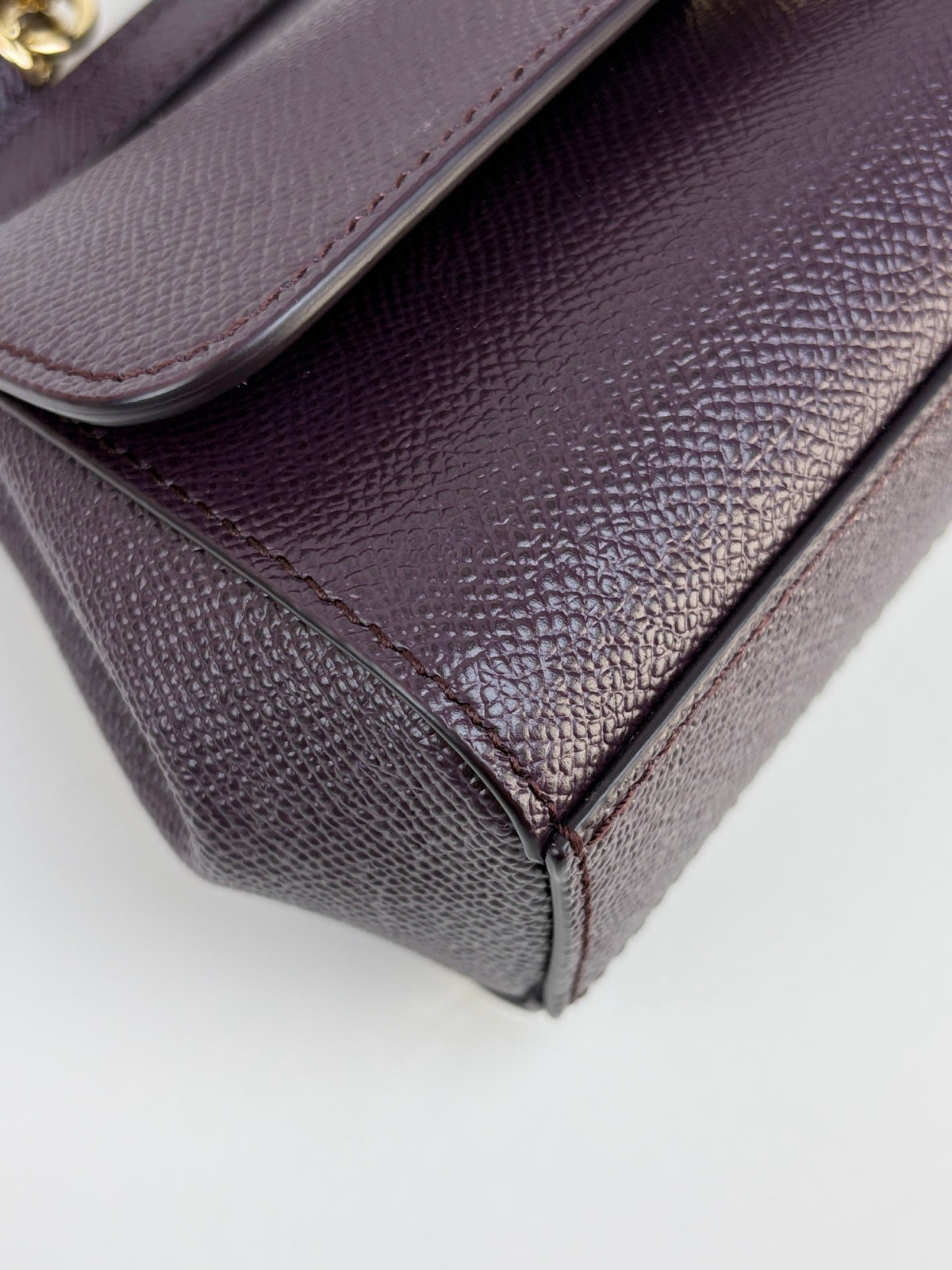 Dolce & Gabbana Burgundy dauphine calfskin Sicily mini handbag