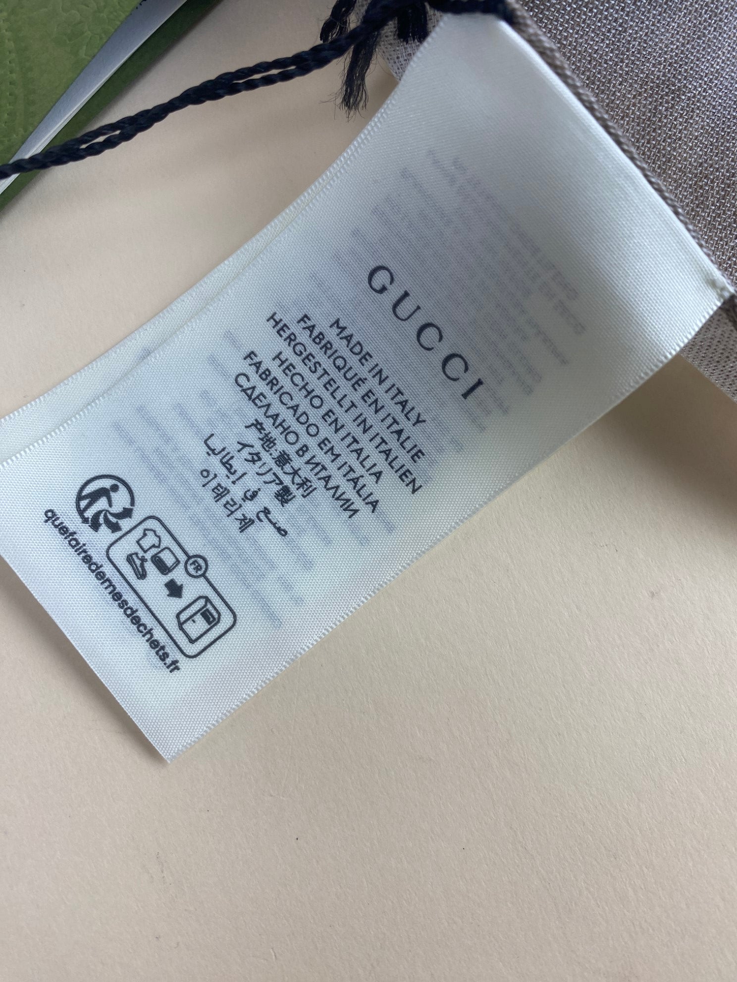 Gucci Sand GG Monogram Silk Scarf