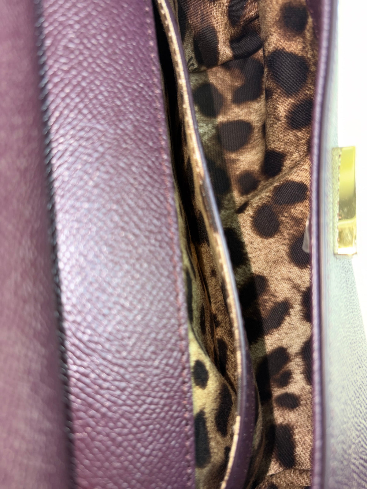 Dolce & Gabbana Burgundy dauphine calfskin Sicily mini handbag