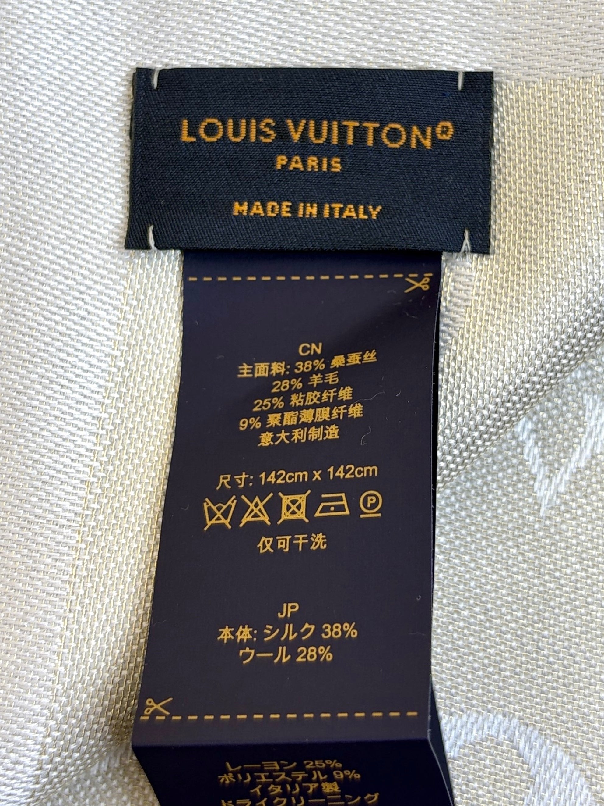 louis Vuitton euro grey monogram shine shawl