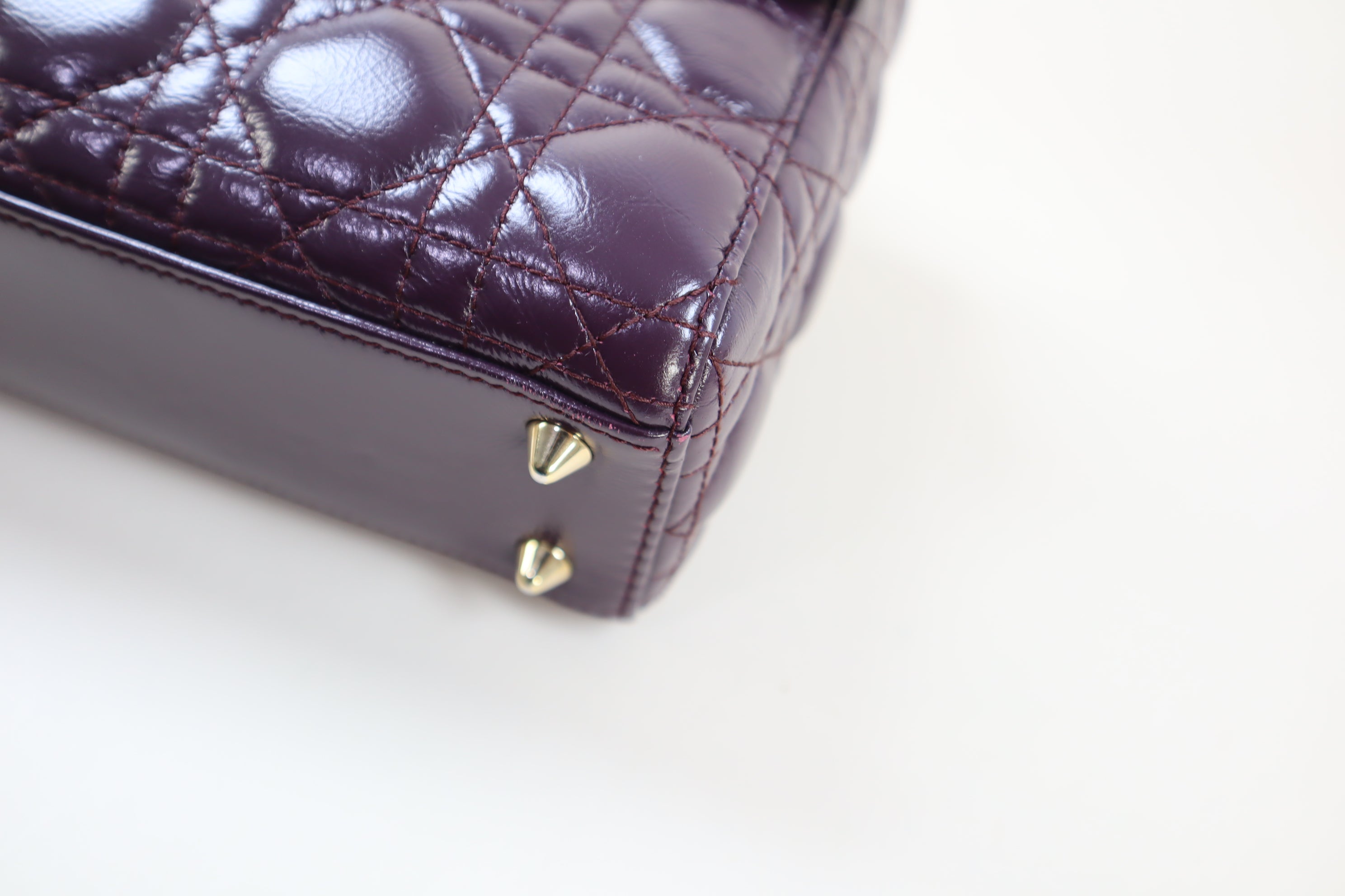 Christian Dior Burgundy Lady Dior Small Bag