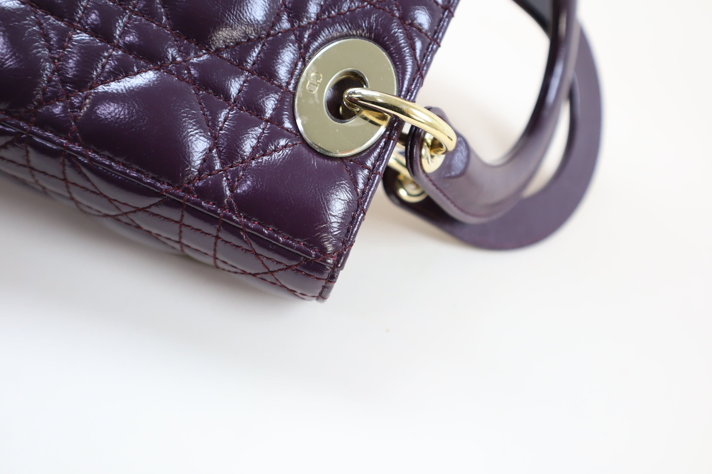Christian Dior Burgundy Lady Dior Small Bag