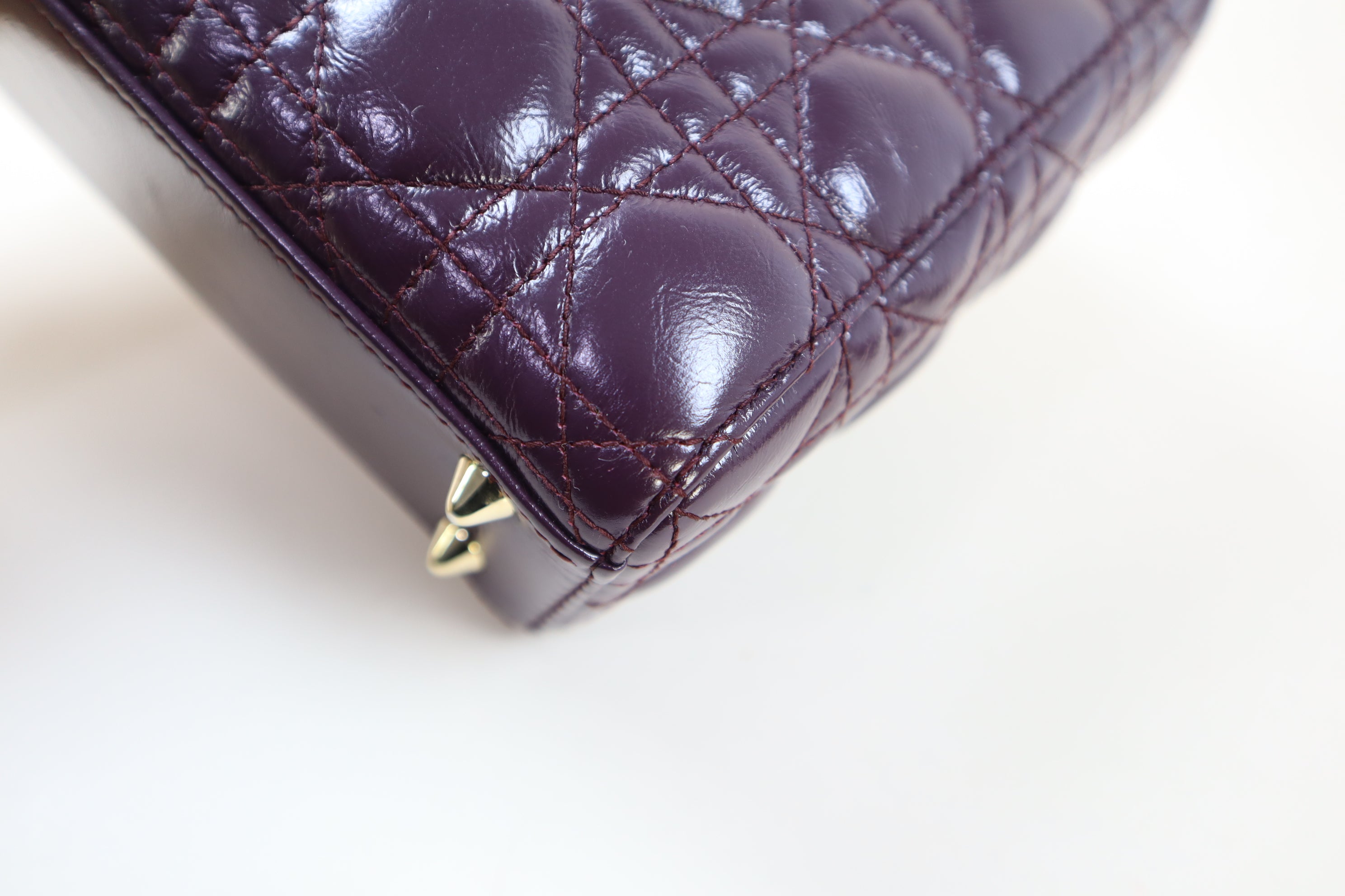 Christian Dior Burgundy Lady Dior Small Bag