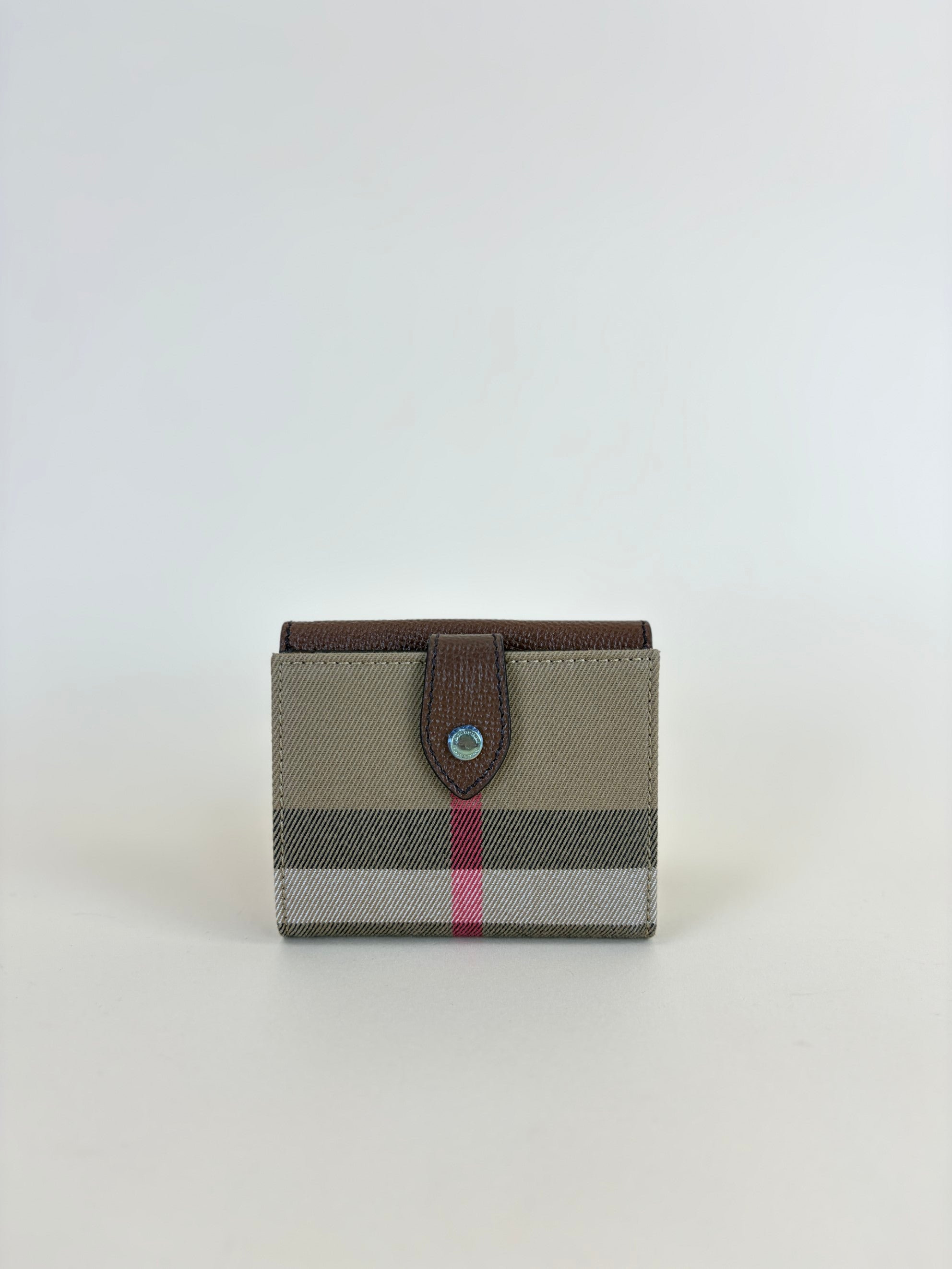 Burberry Brown House Check Huna French Wallet