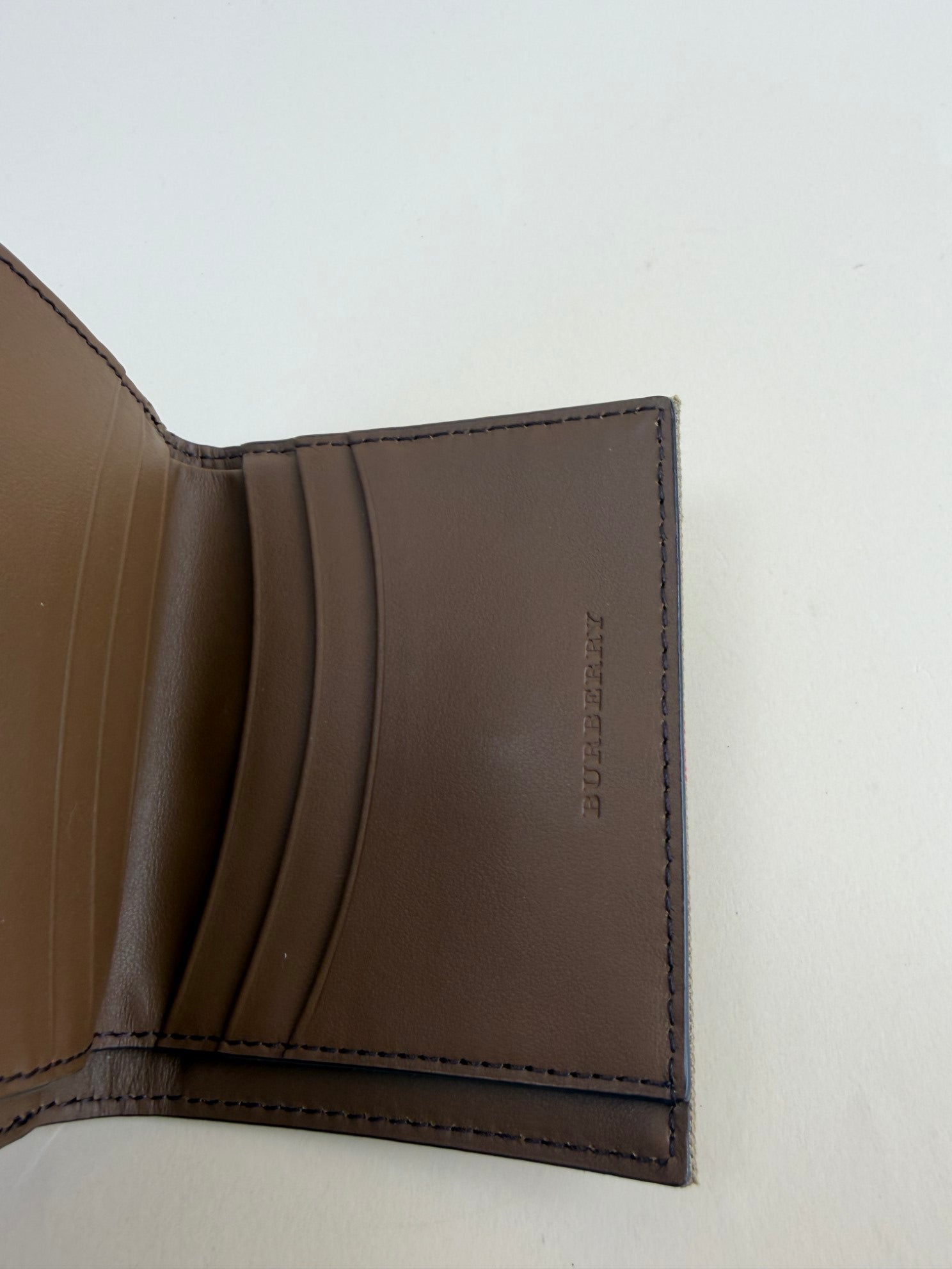Burberry Brown House Check Huna French Wallet