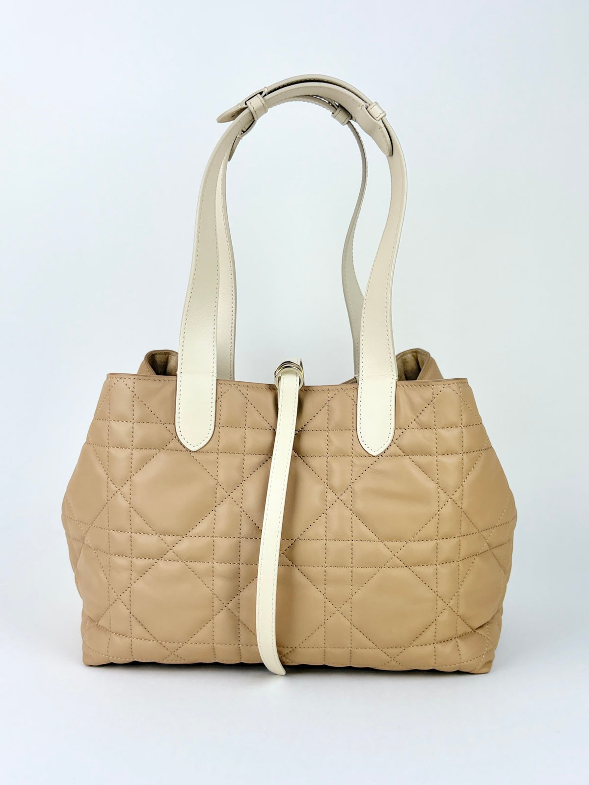 Dior biscuit and trench beige macro cannage calfskin medium Dior toujours bag