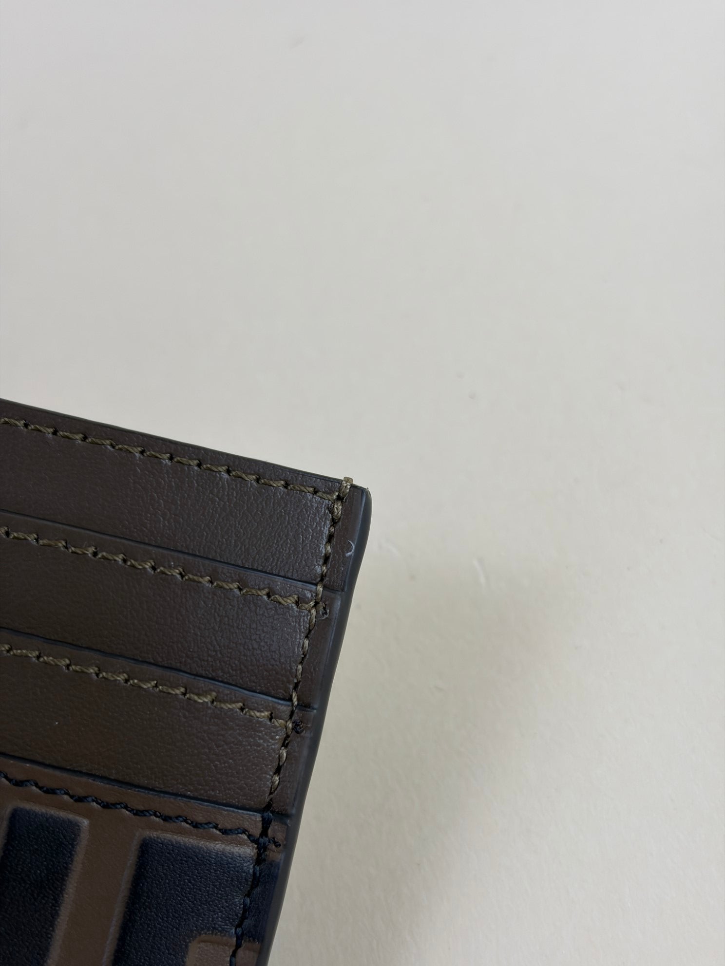 Fendi Brown FF Diamonds Card Case