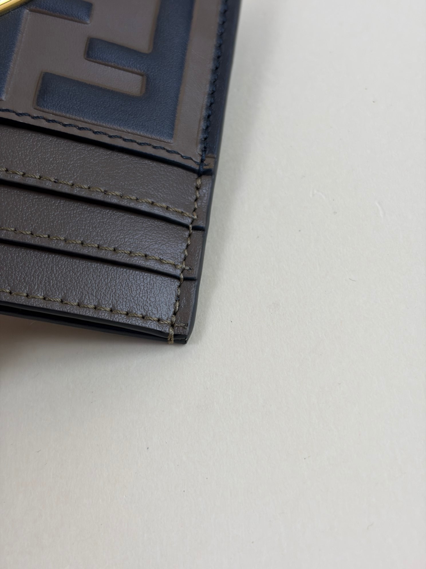 Fendi Brown FF Diamonds Card Case
