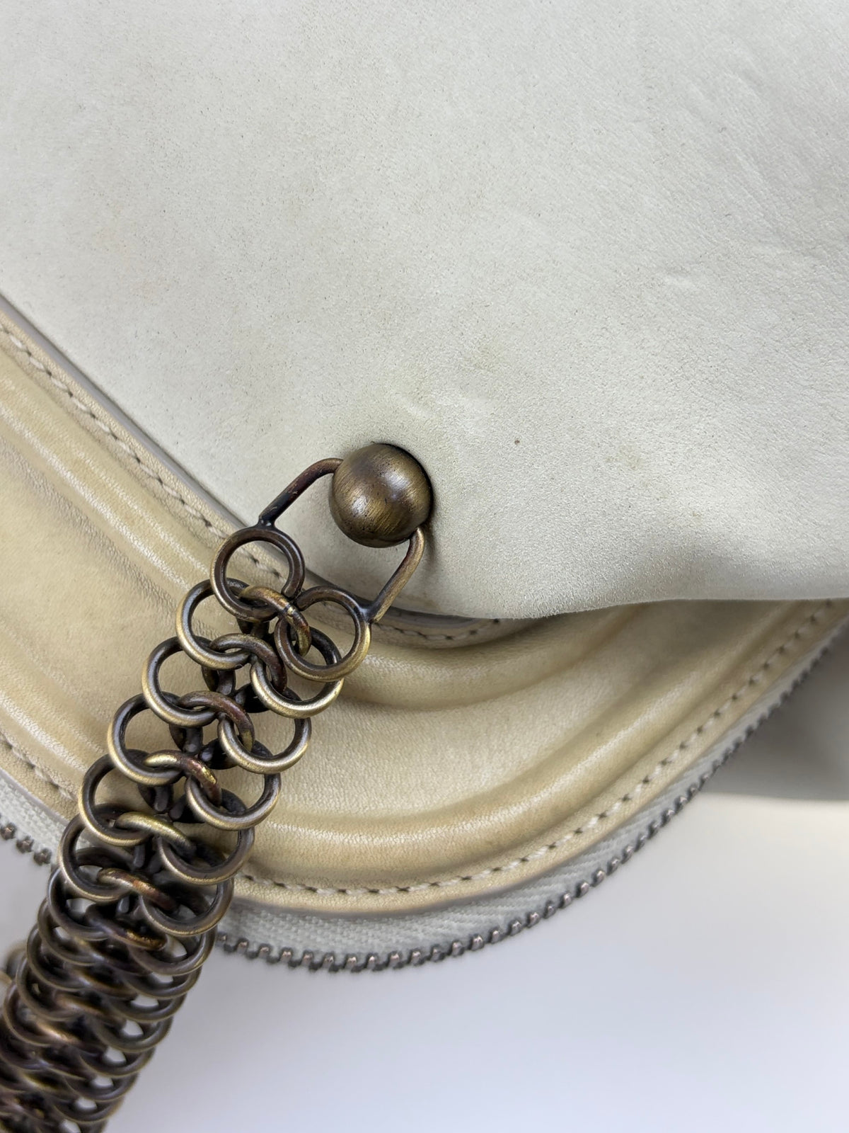 Dior ivory nubuck leather Jeanne medium frame shoulder bag