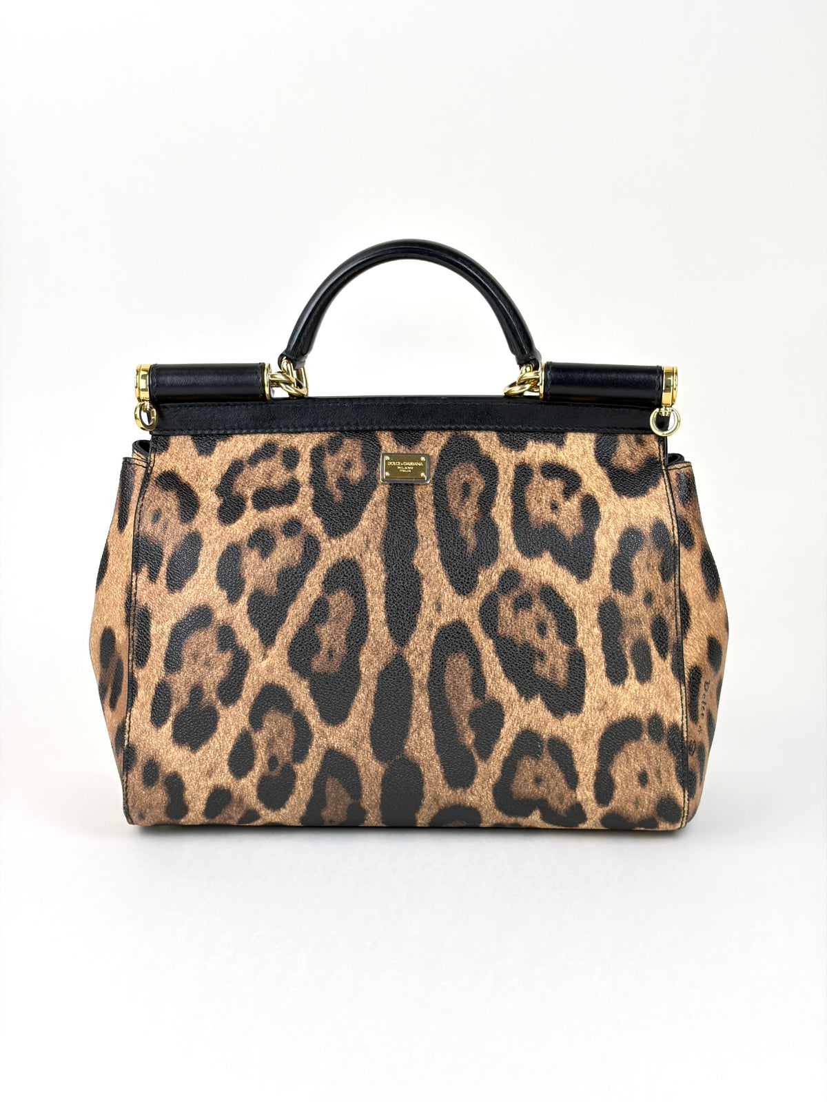 Dolce & Gabbana miss Sicily family patch leopard medium bag