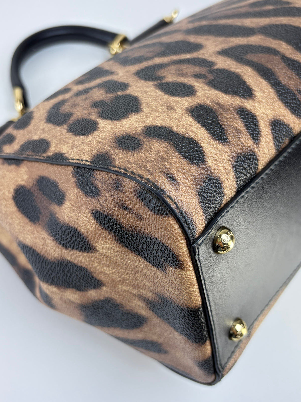 Dolce & Gabbana miss Sicily family patch leopard medium bag