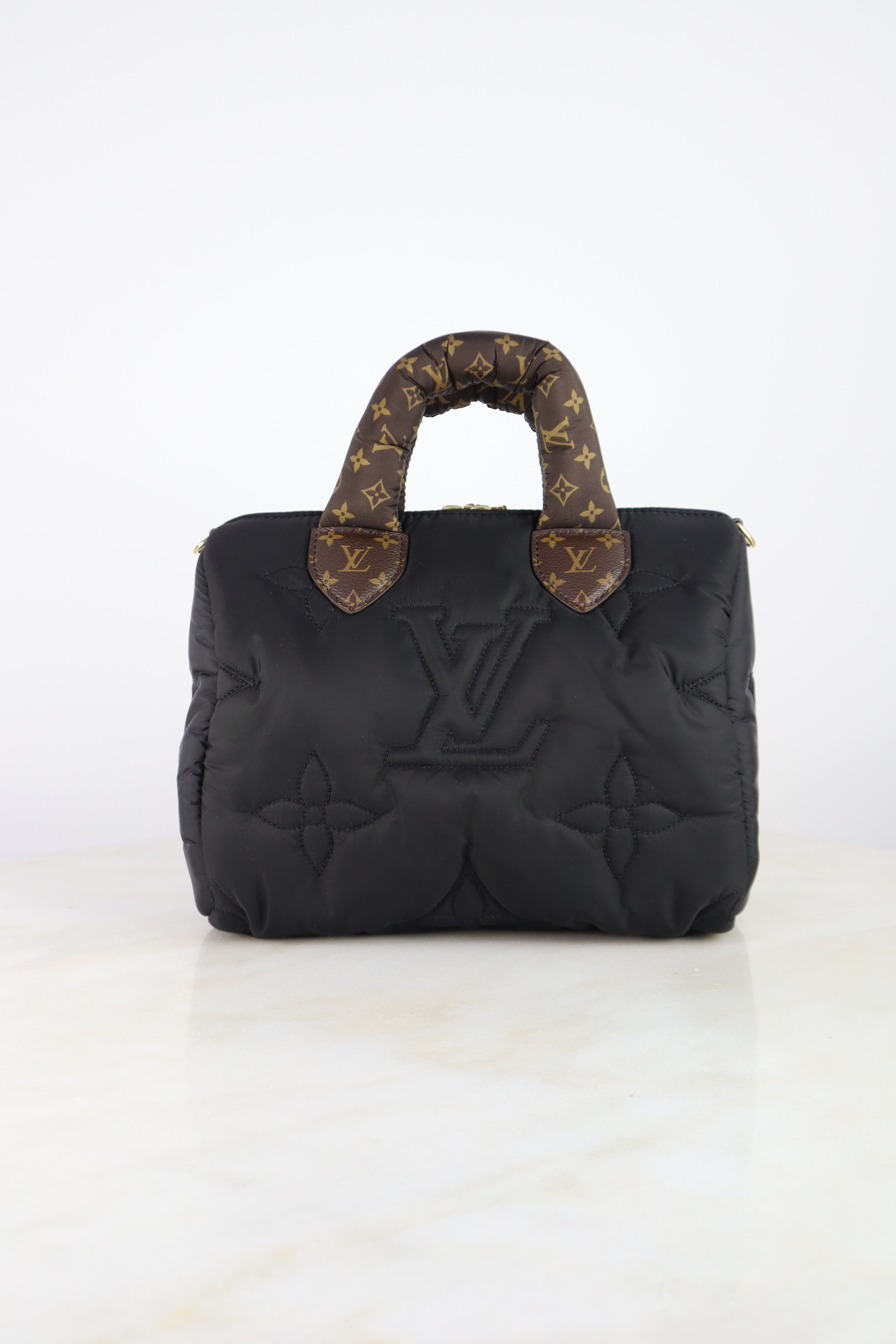 Louis Vuitton Black Econyl Mini Pillow Speedy 25 Tote Bag W/ Strap