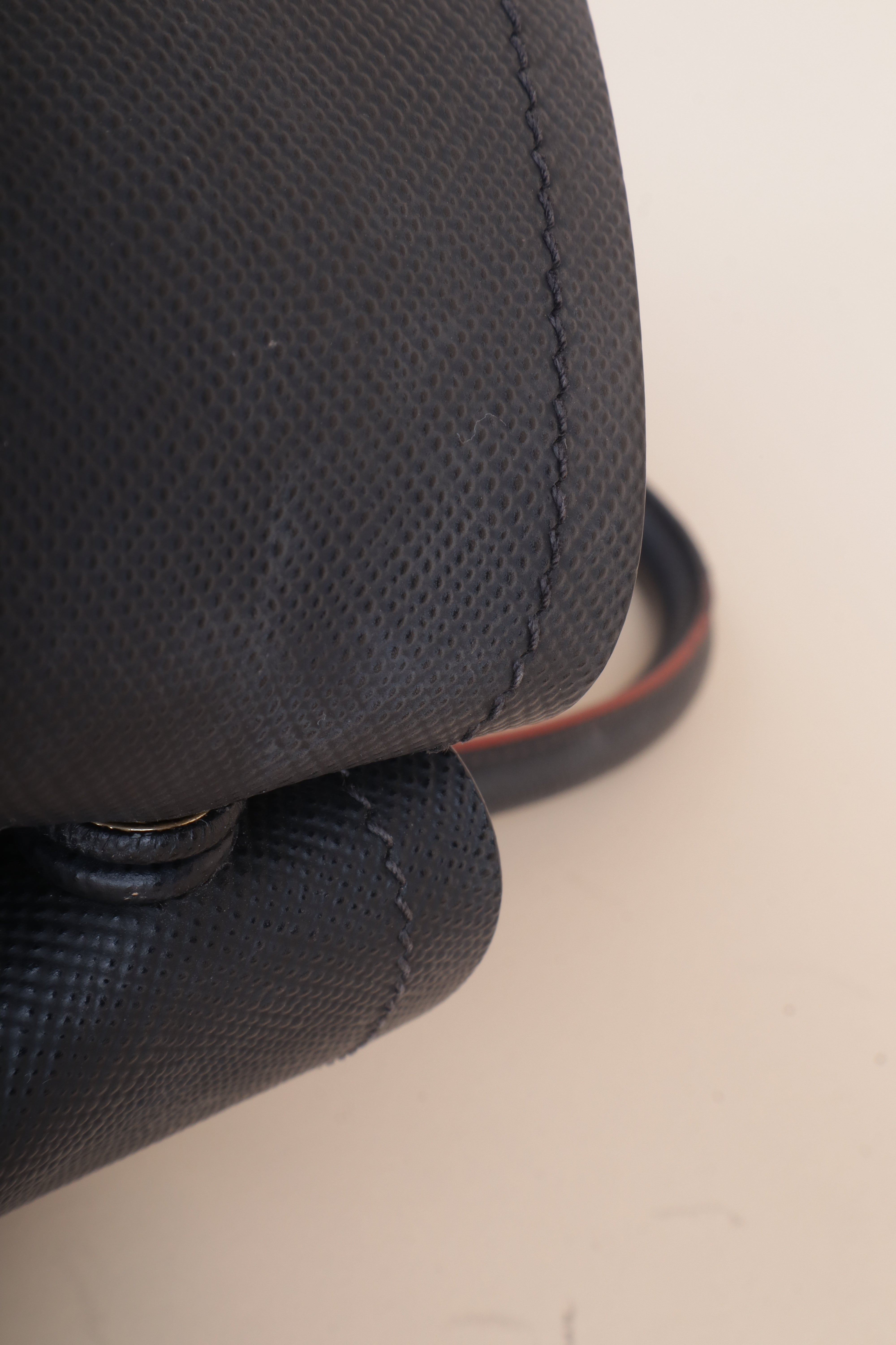 PRADA medium double black tote bag