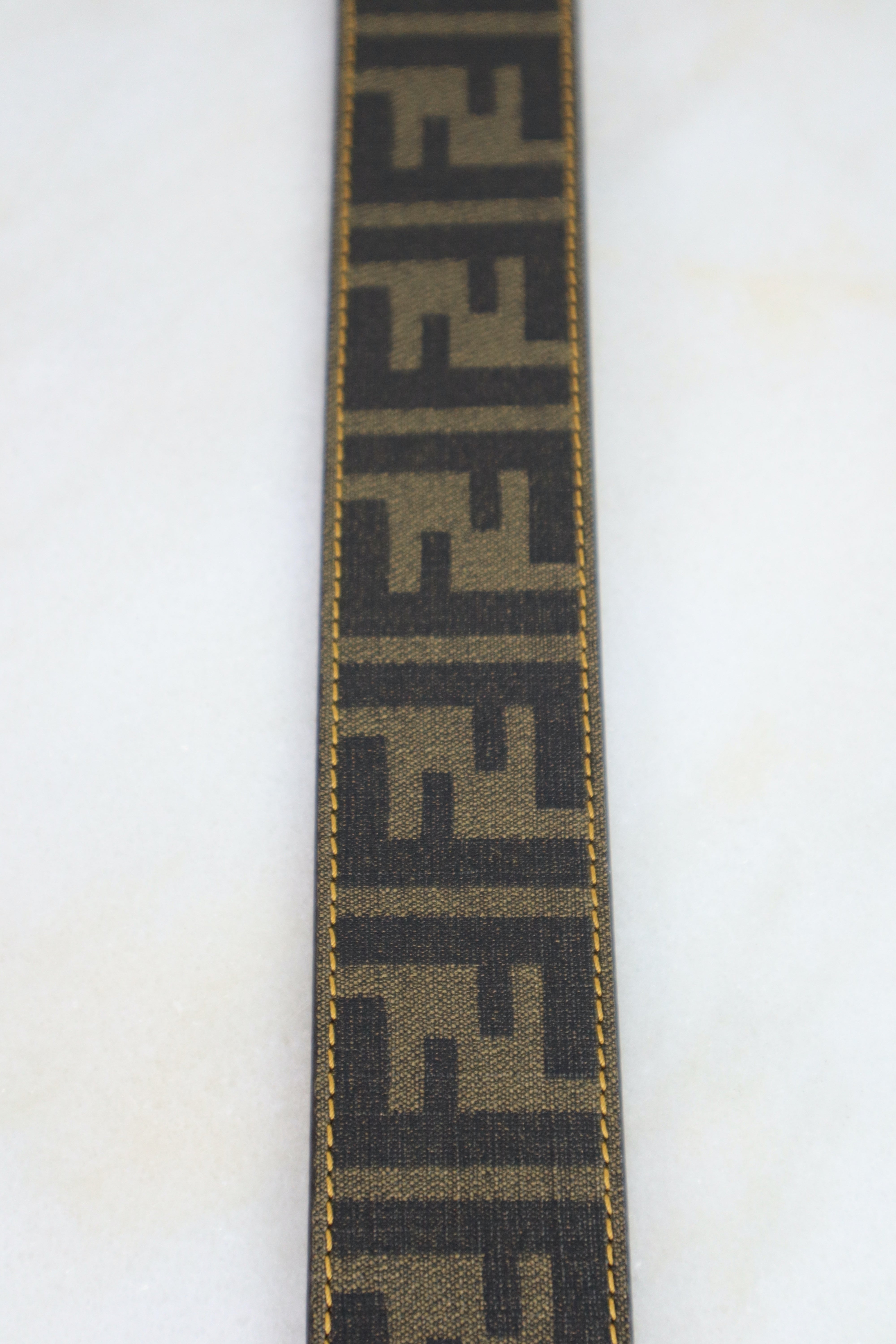 Fendi Bicolor Tobacco Zucca FF Reverse Belt 40