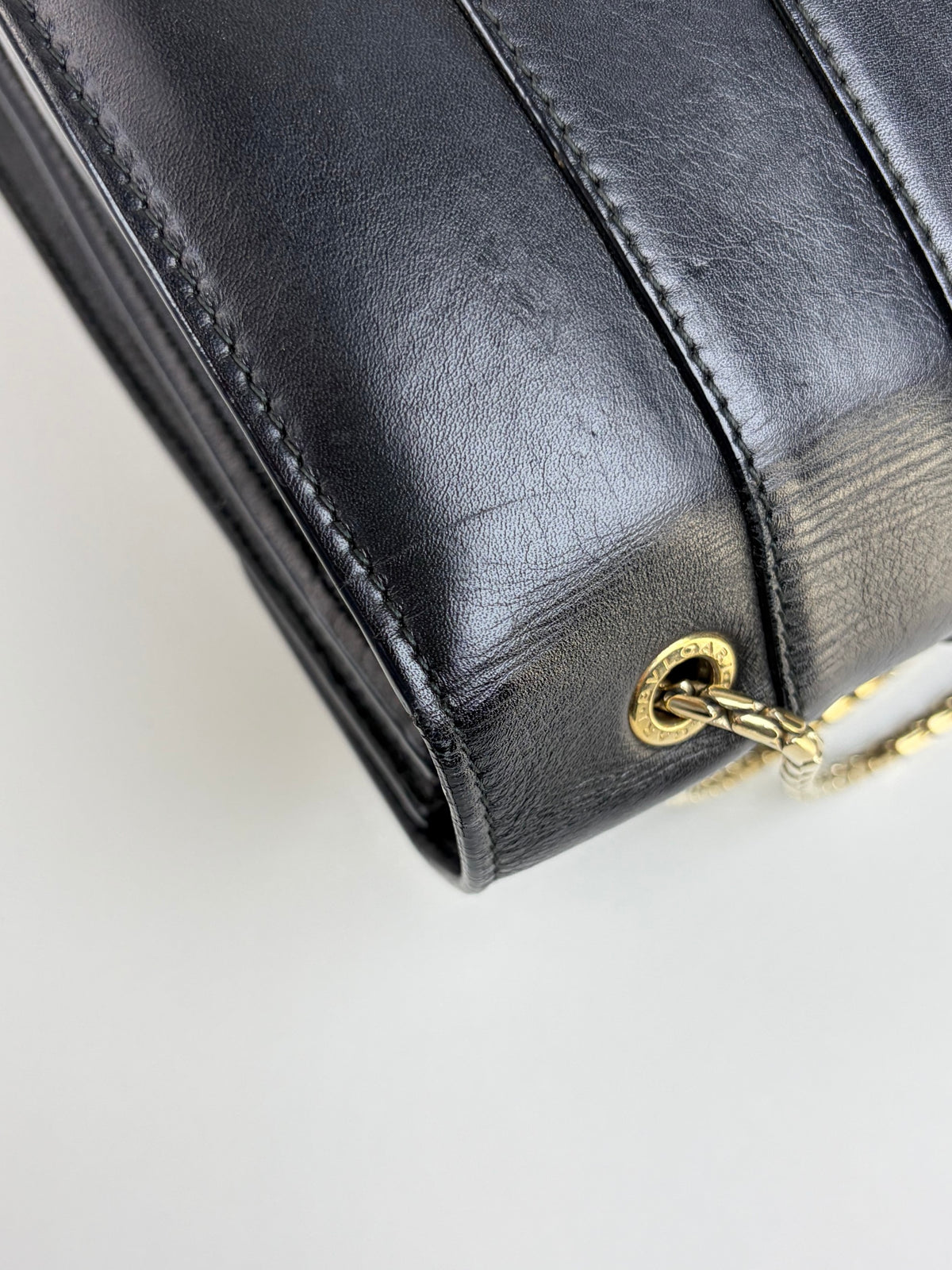 Bvlgari black calfskin Serpenti Forever crossbody