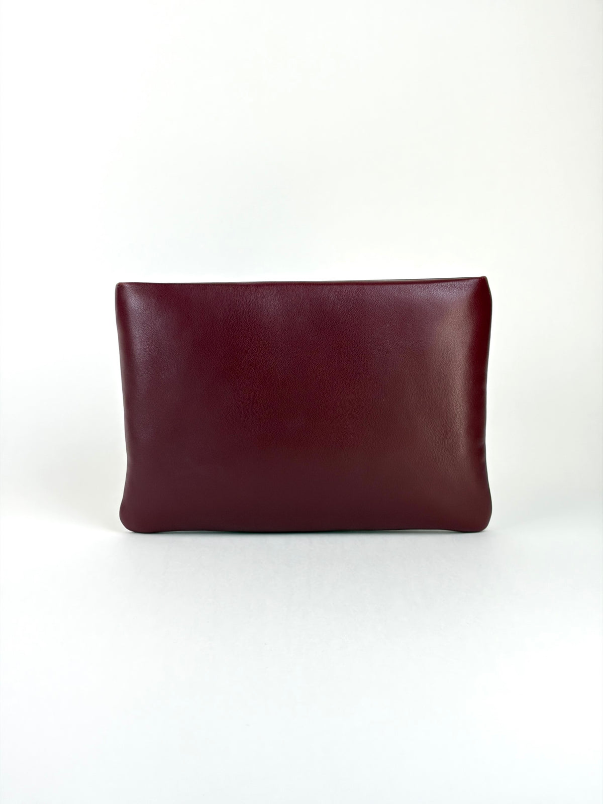 ysl burgundy calypso lambskin small zipped pouch