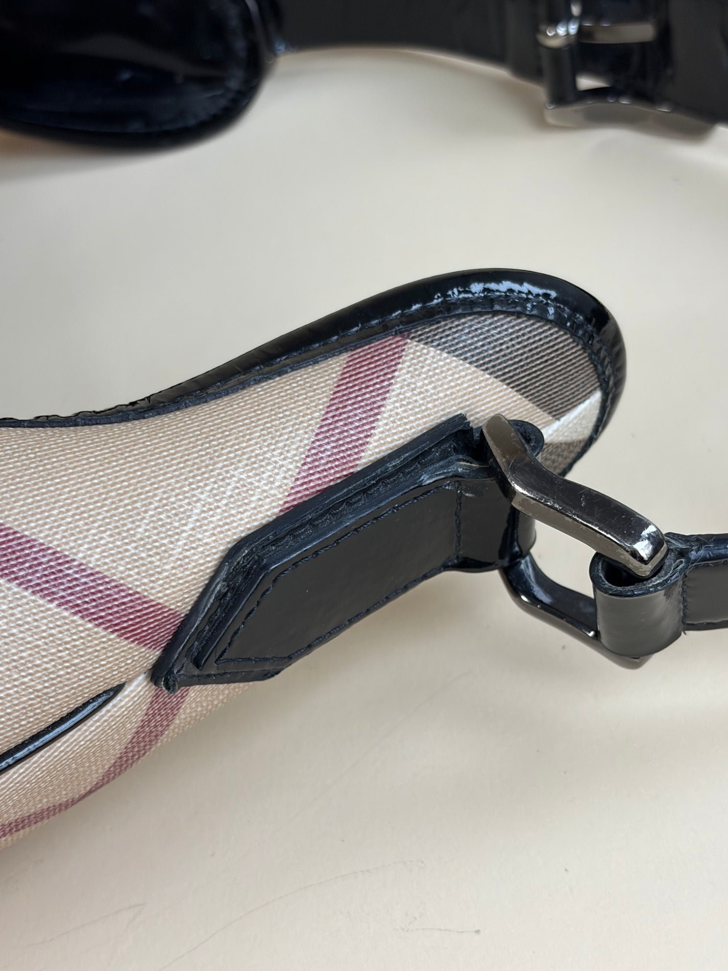 Burberry Black Check Brock Hobo Bag