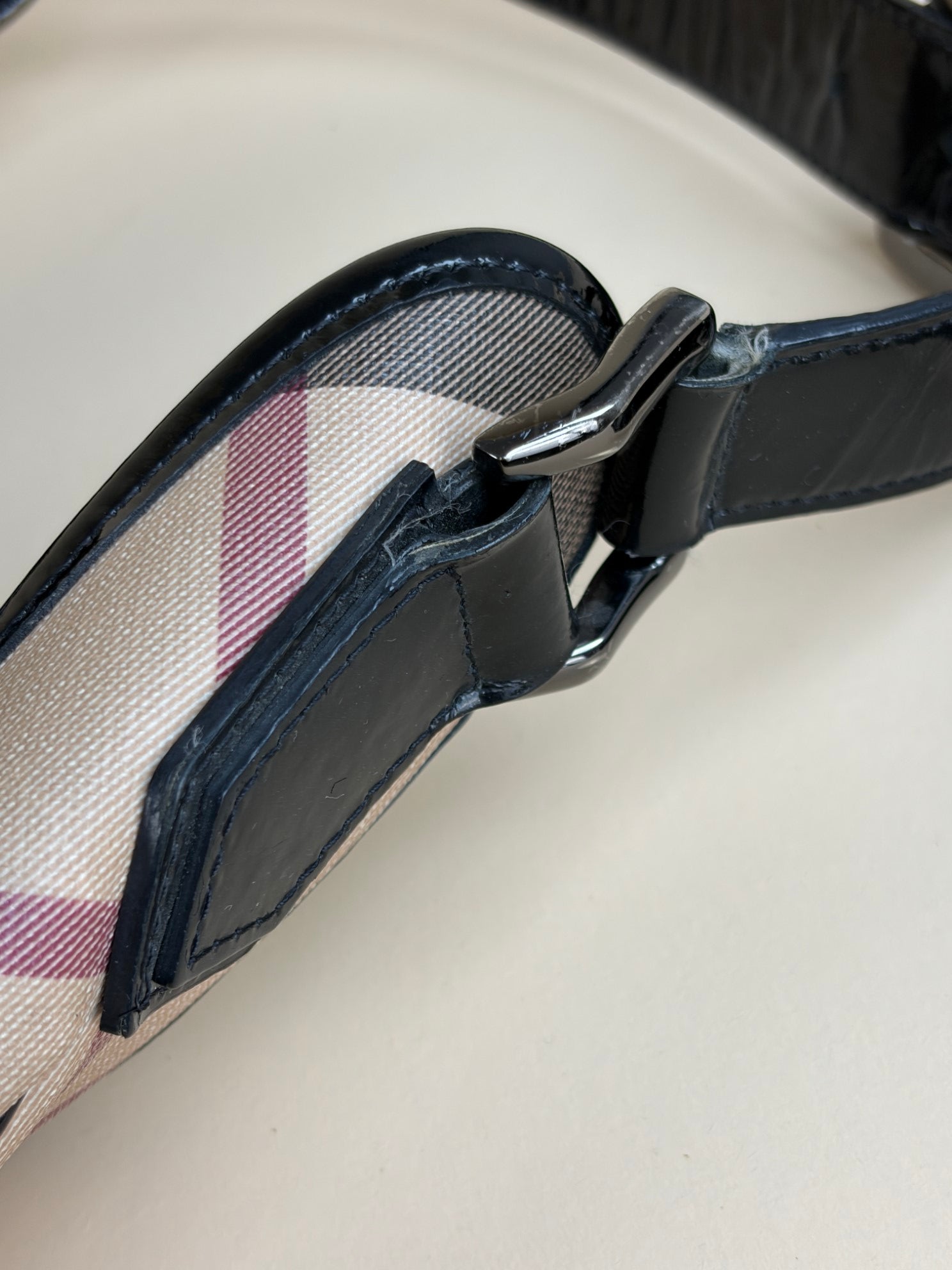 Burberry Black Check Brock Hobo Bag