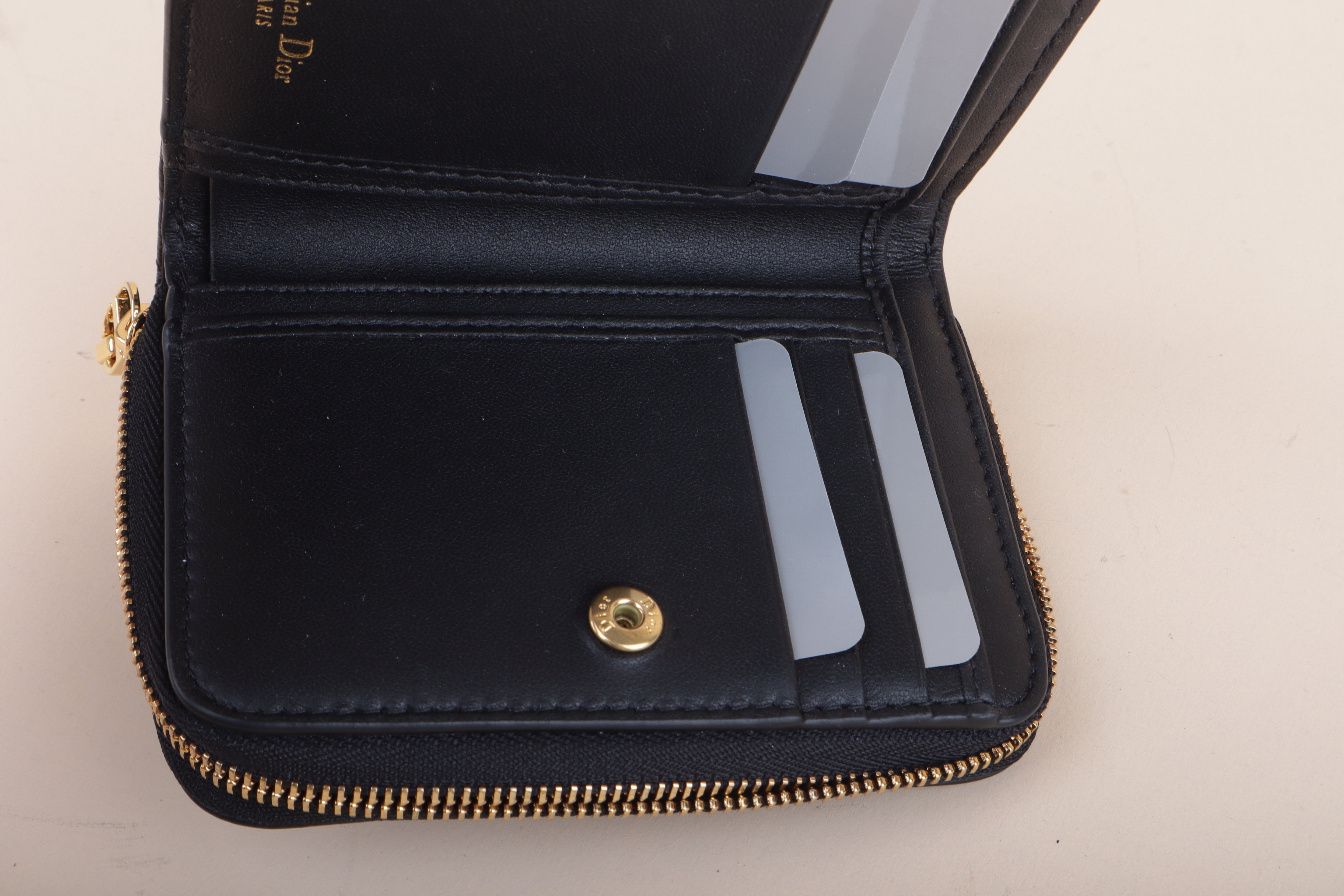 DIOR caro scarlet black cannage  LEATHER