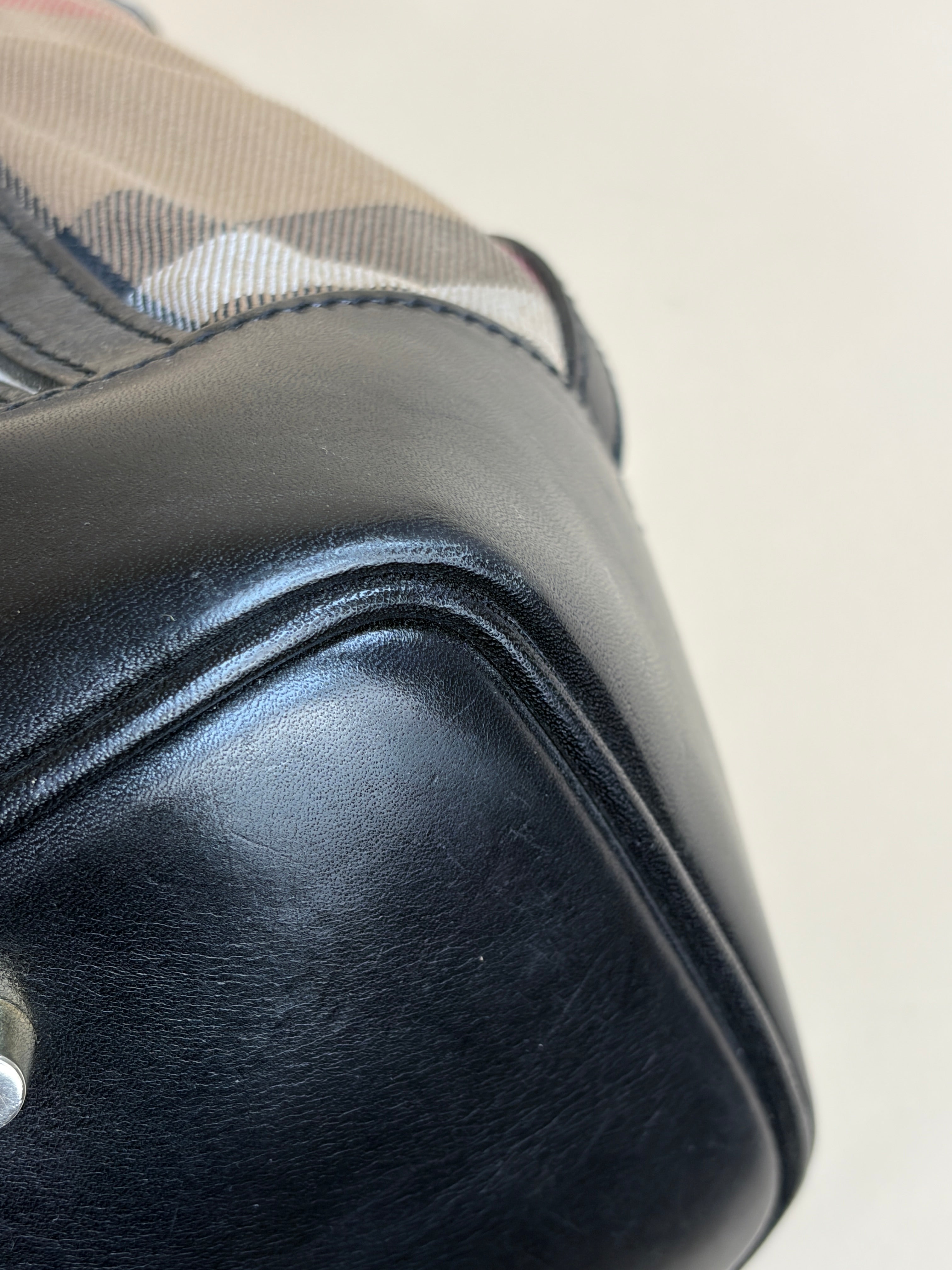 Burberry Black House Check Bridle Tote Bag