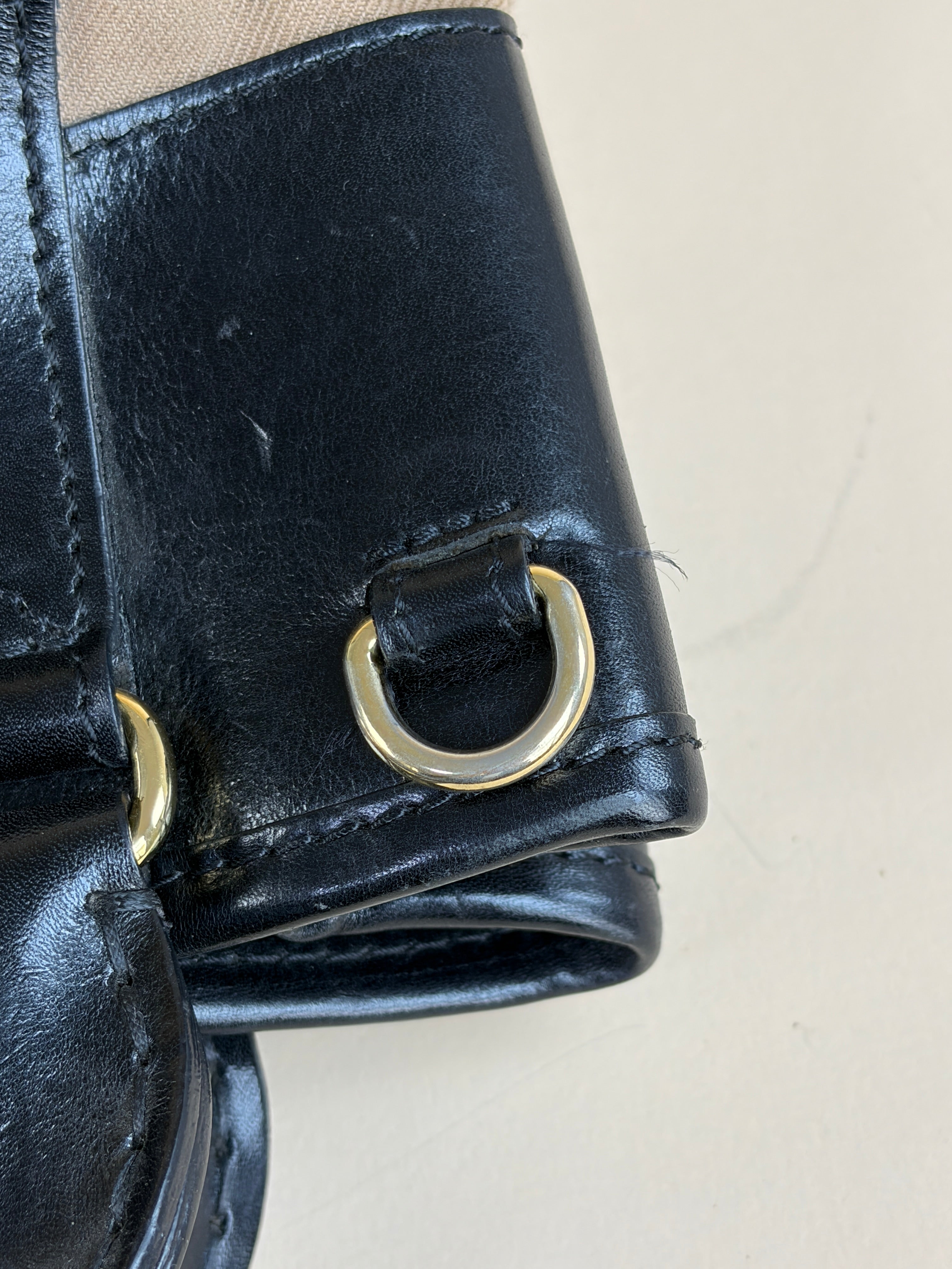 Burberry Black House Check Bridle Tote Bag