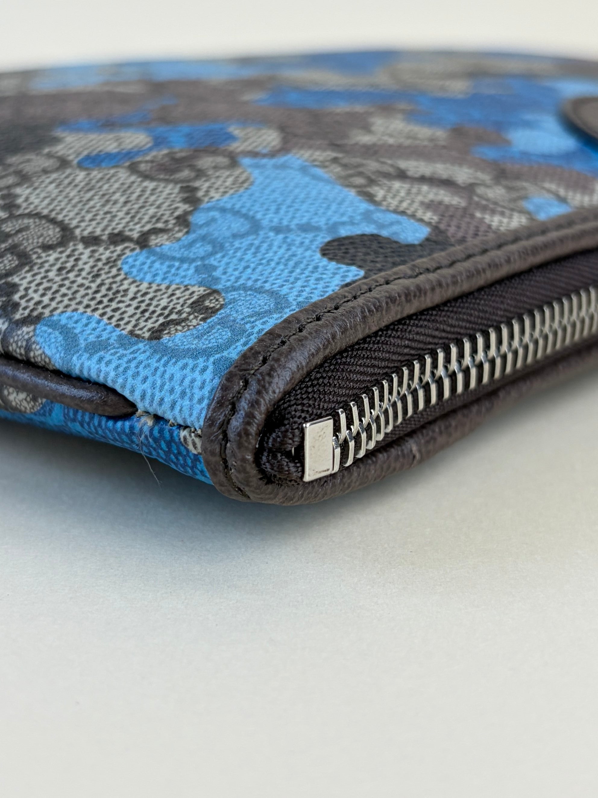 Gucci gg supreme monogram brown /blue camouflage