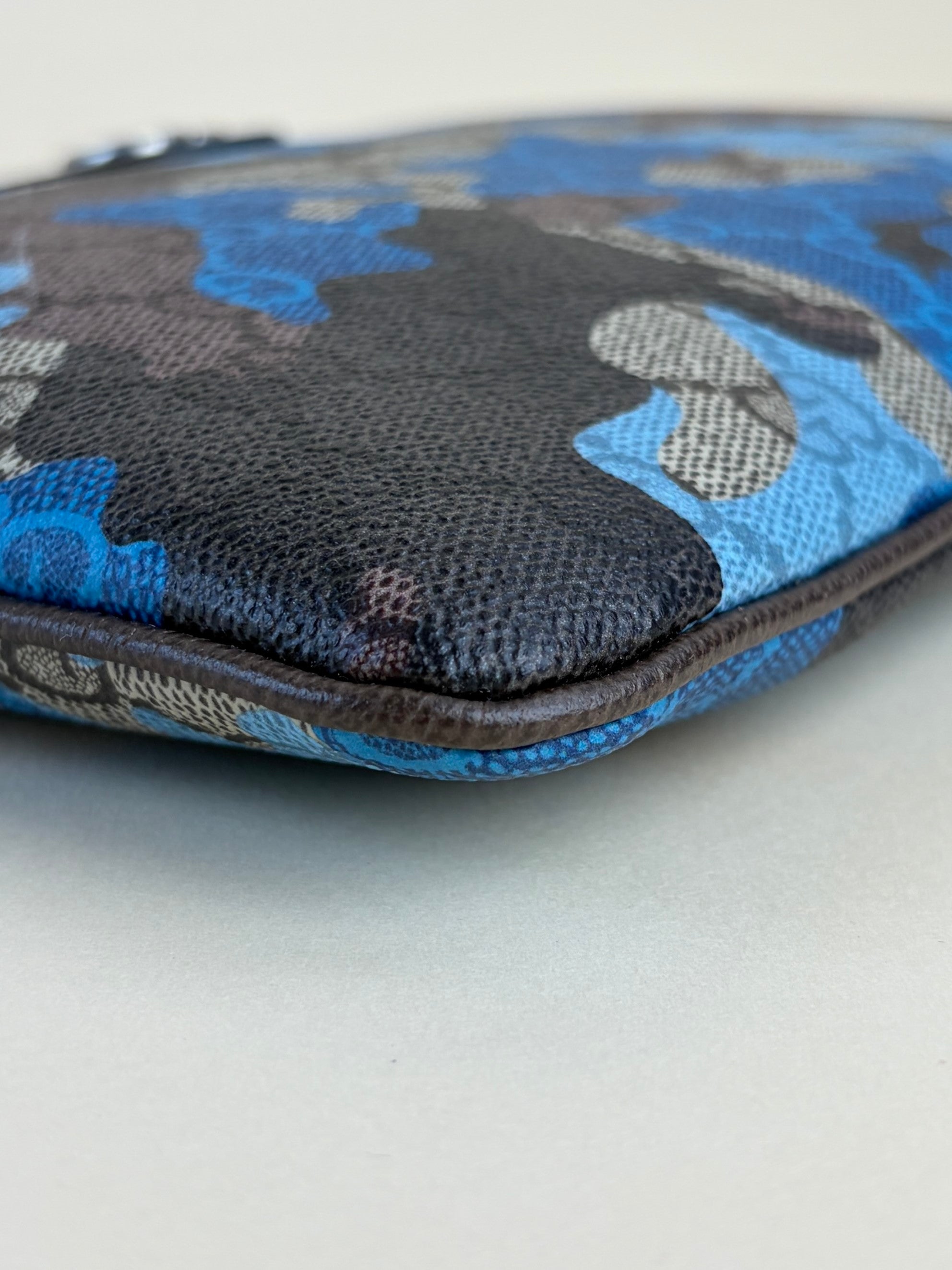 Gucci gg supreme monogram brown /blue camouflage