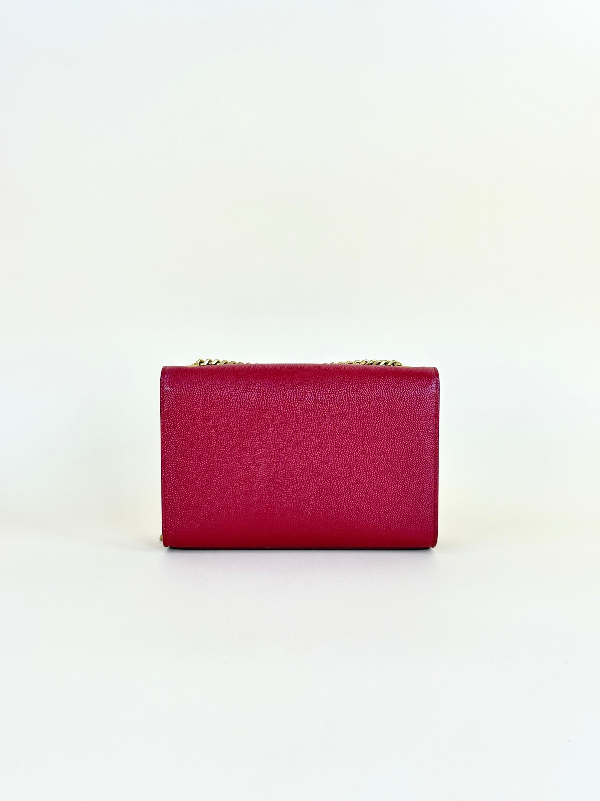YSL small red Kate cross body gold hardware