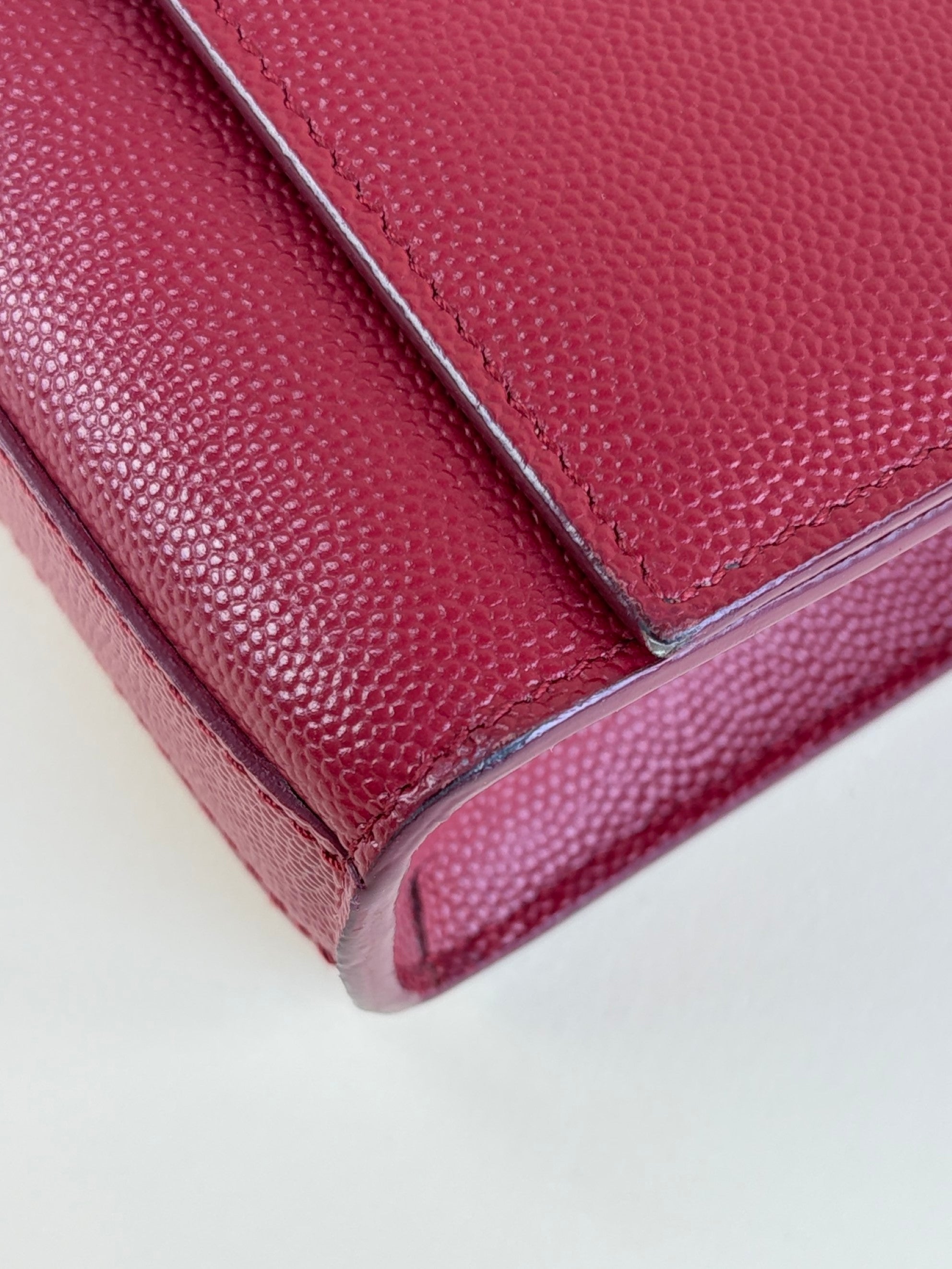 YSL small red Kate cross body gold hardware