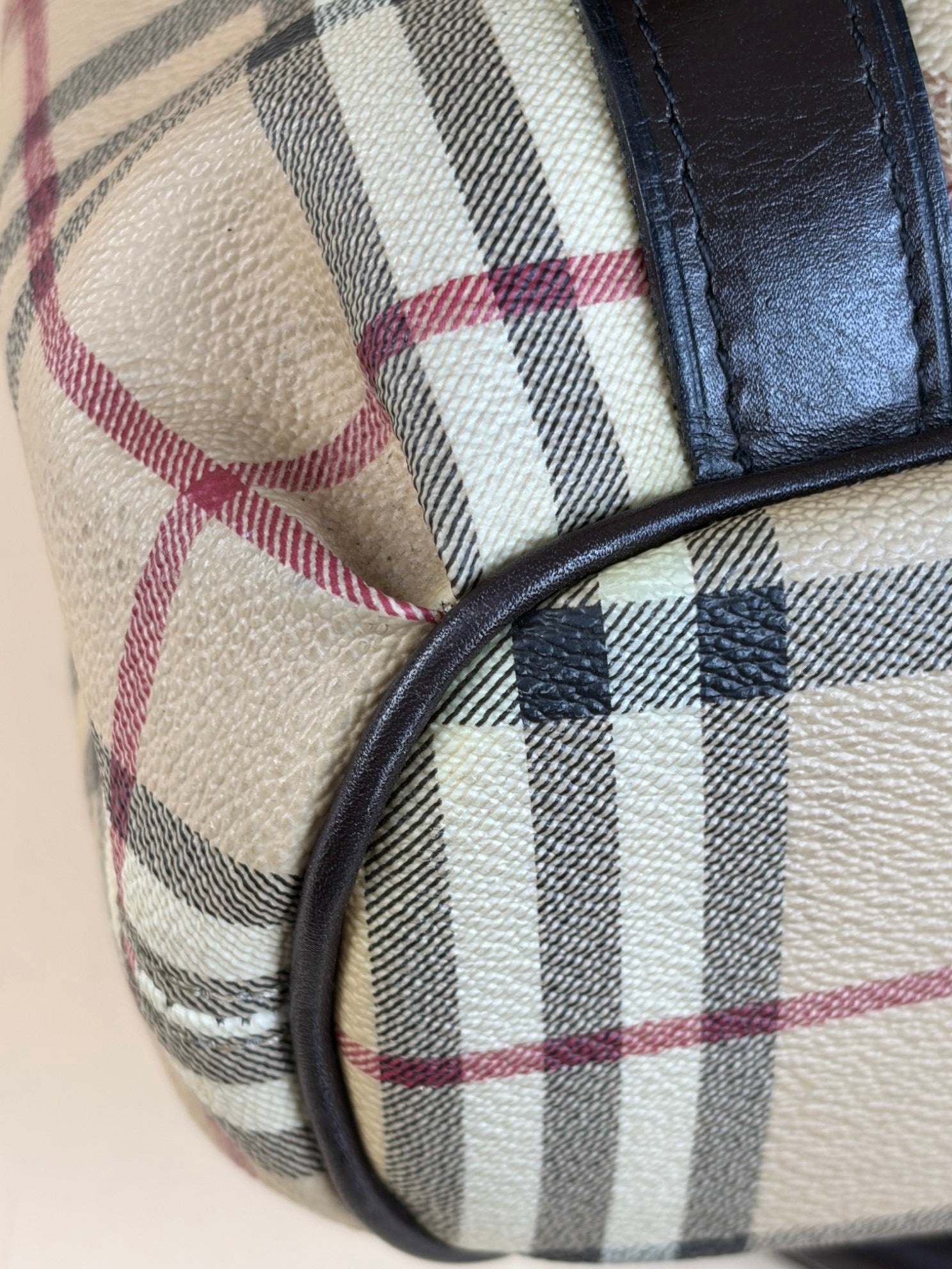 Burberry Bicolor Northfield Haymarket Tote Bag