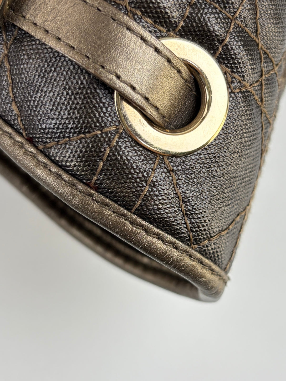 Christian Dior coated canvas  Cannage medium Panarea Shoulder Bag