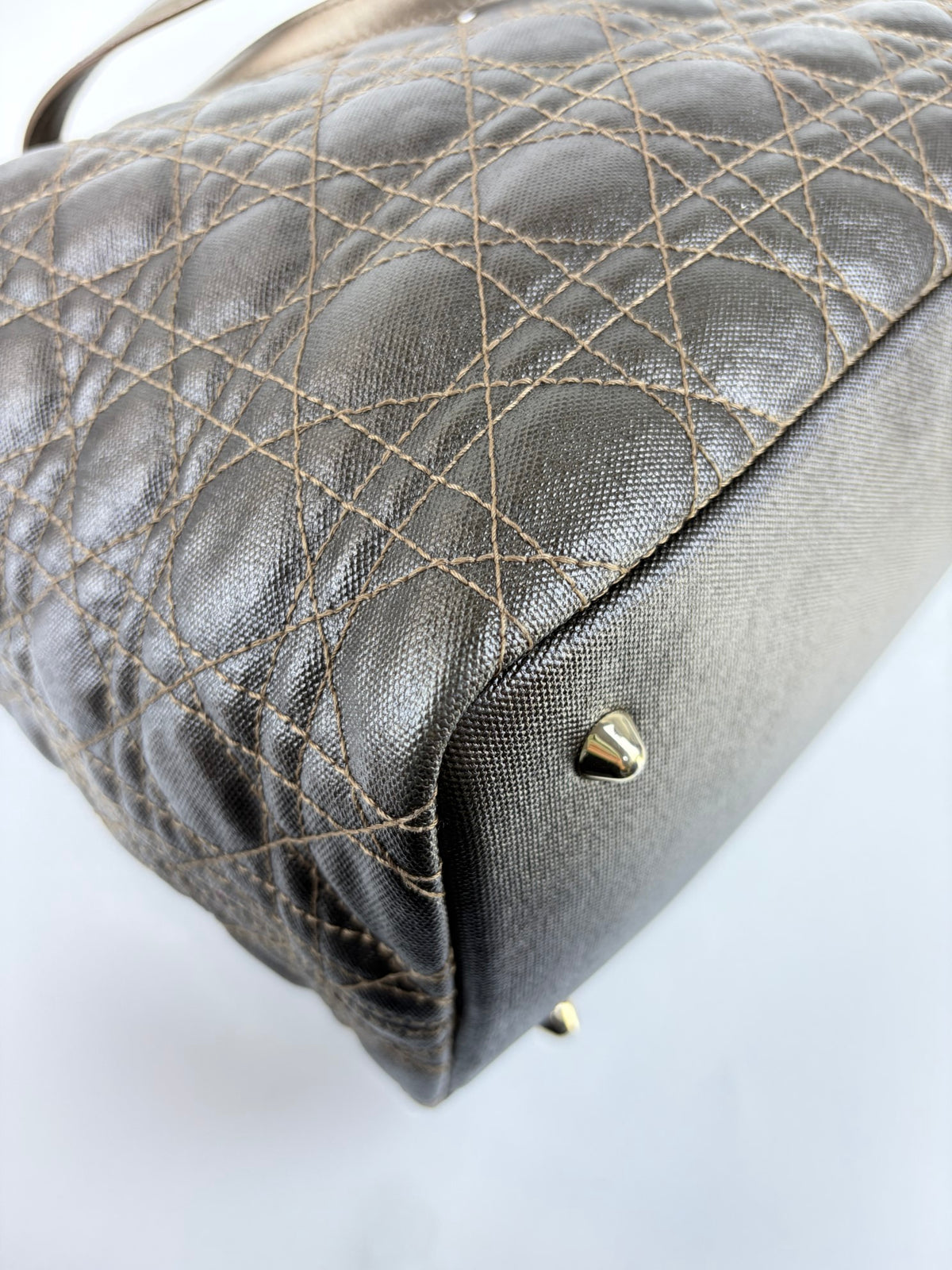 Christian Dior coated canvas  Cannage medium Panarea Shoulder Bag