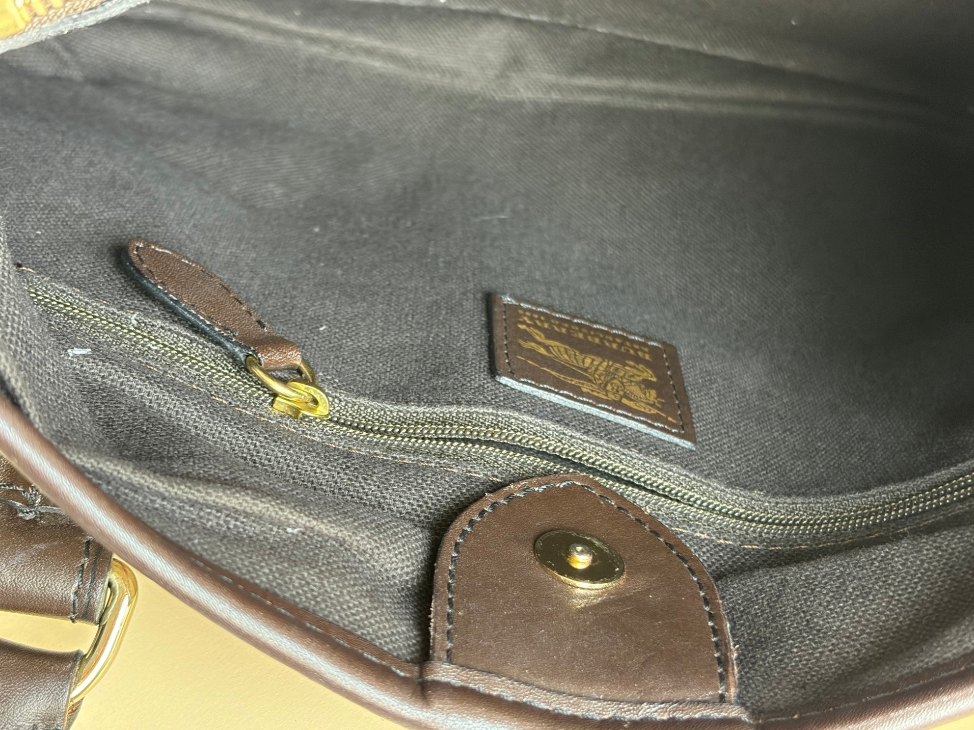 Burberry Bicolor Northfield Haymarket Tote Bag