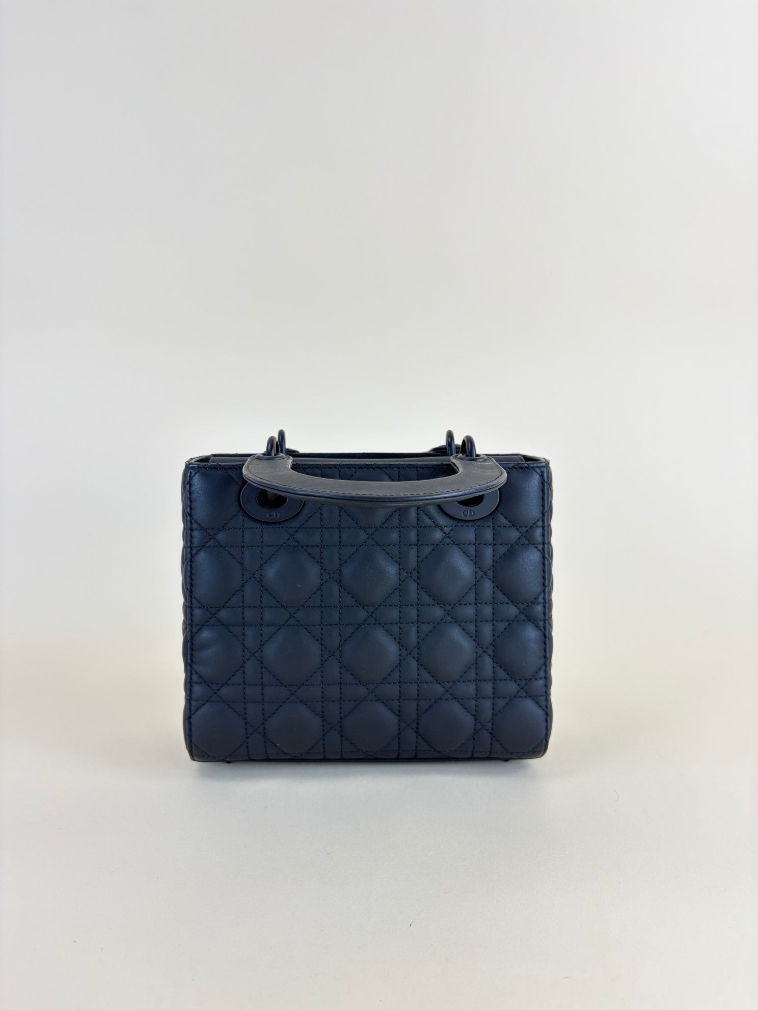 Christian Dior Black Ultramatte Lady Dior Small ABCDIOR bag